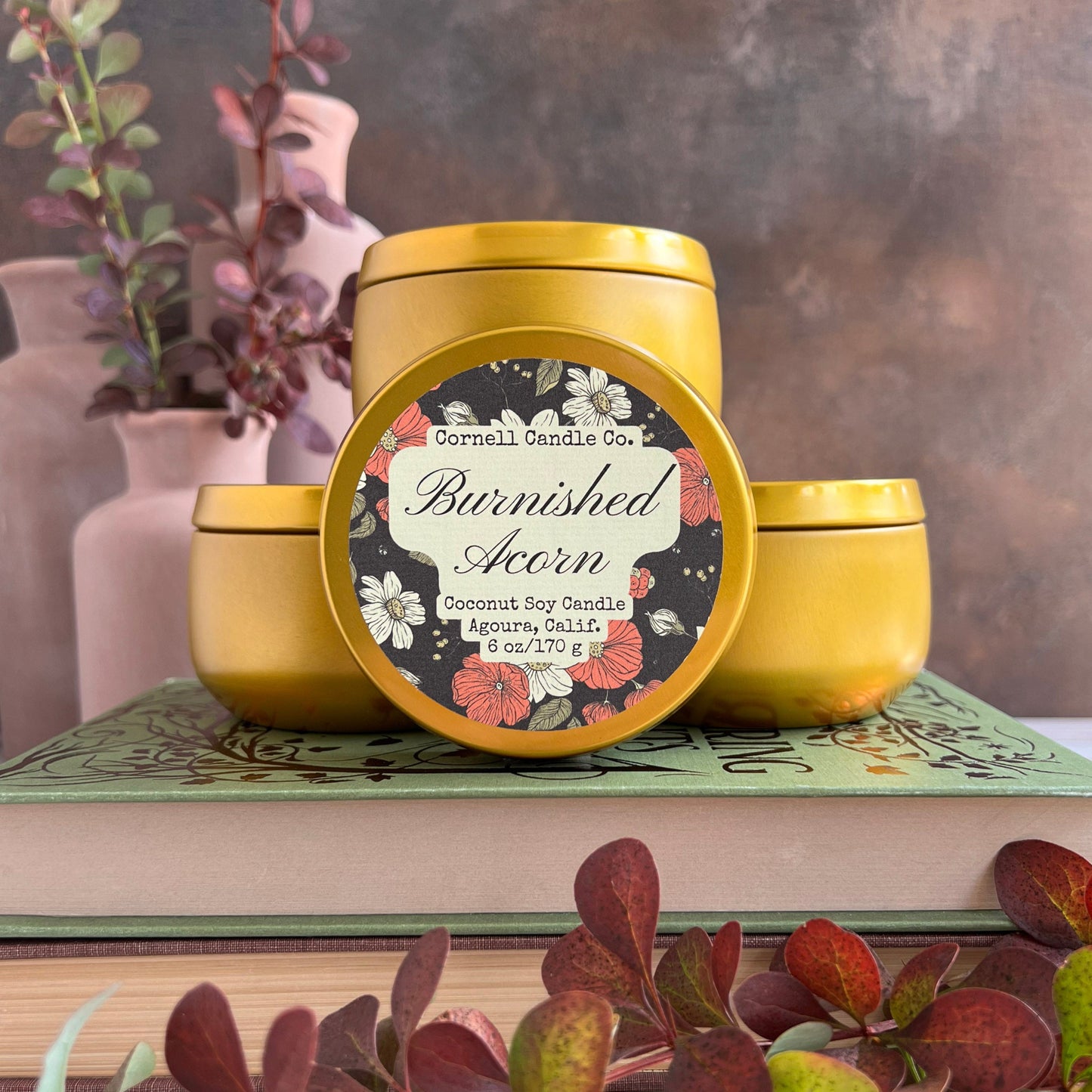 Burnished Acorn ~ Maple + Plum + Sandalwood Candle