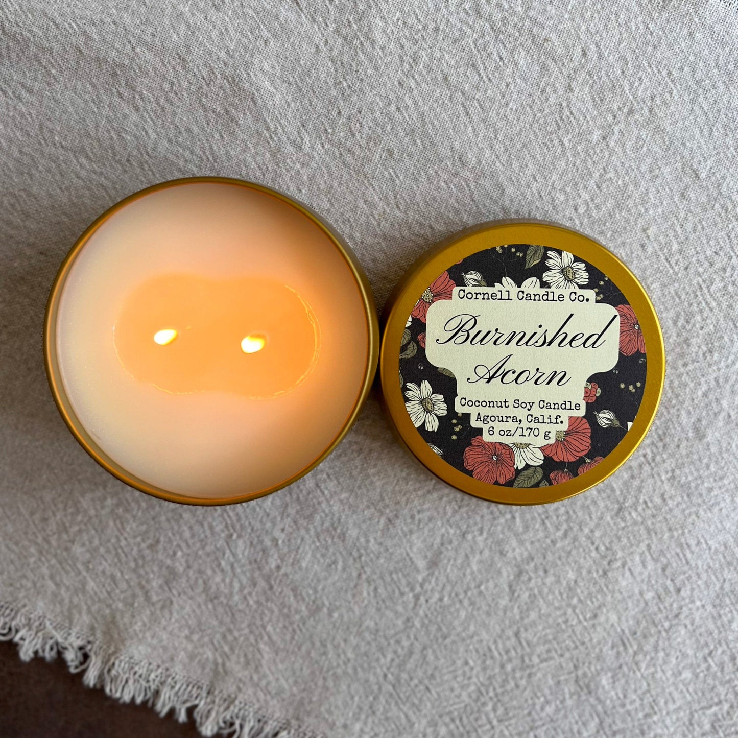 Burnished Acorn ~ Maple + Plum + Sandalwood Candle