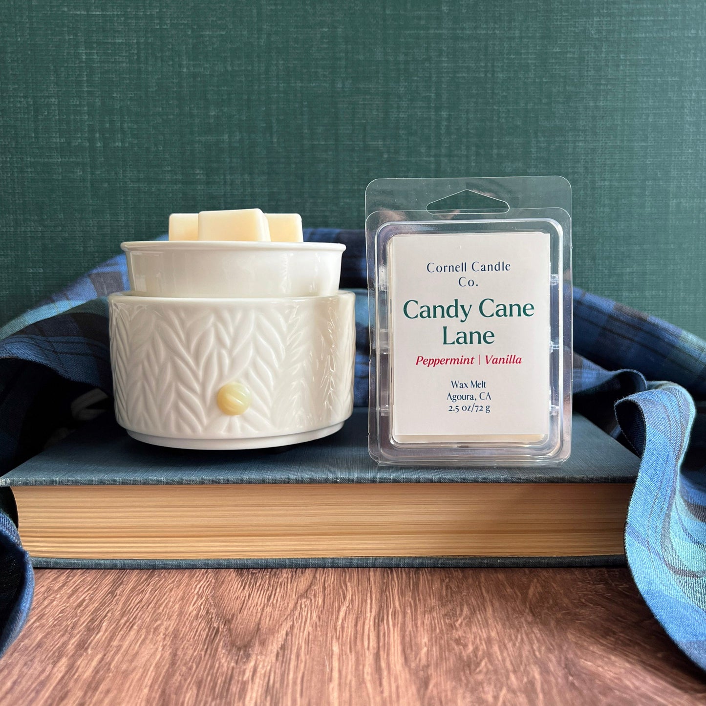 Candy Cane Lane Wax Melt ~ Peppermint + Vanilla