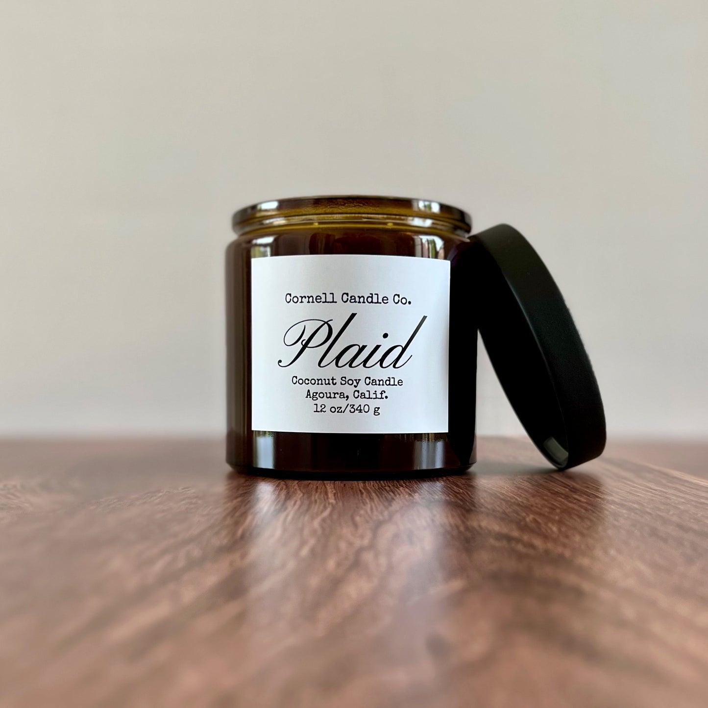 Plaid Candle