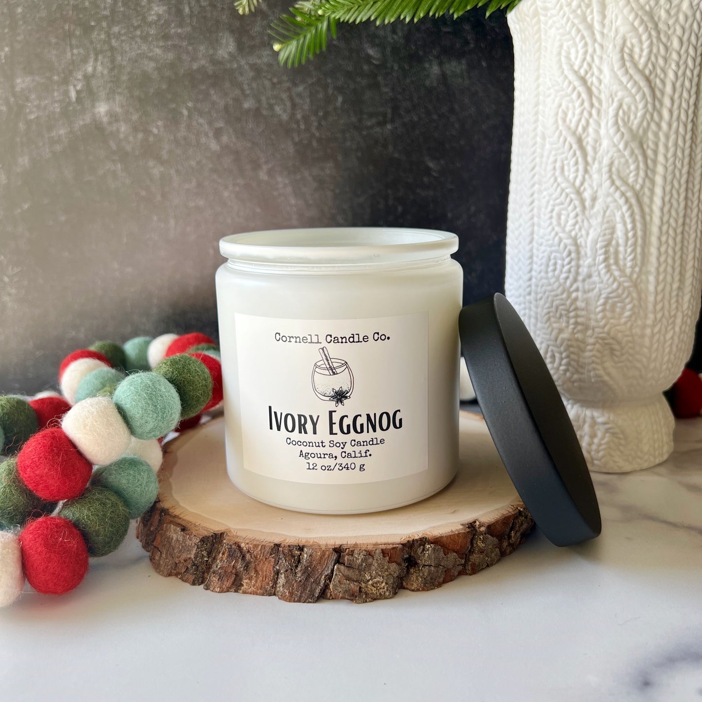 Ivory Eggnog Candle