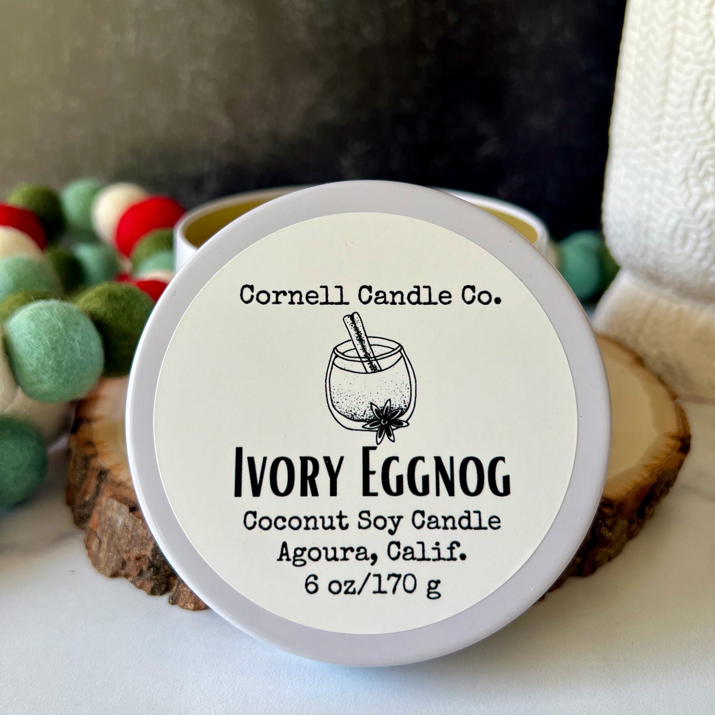 Ivory Eggnog Candle
