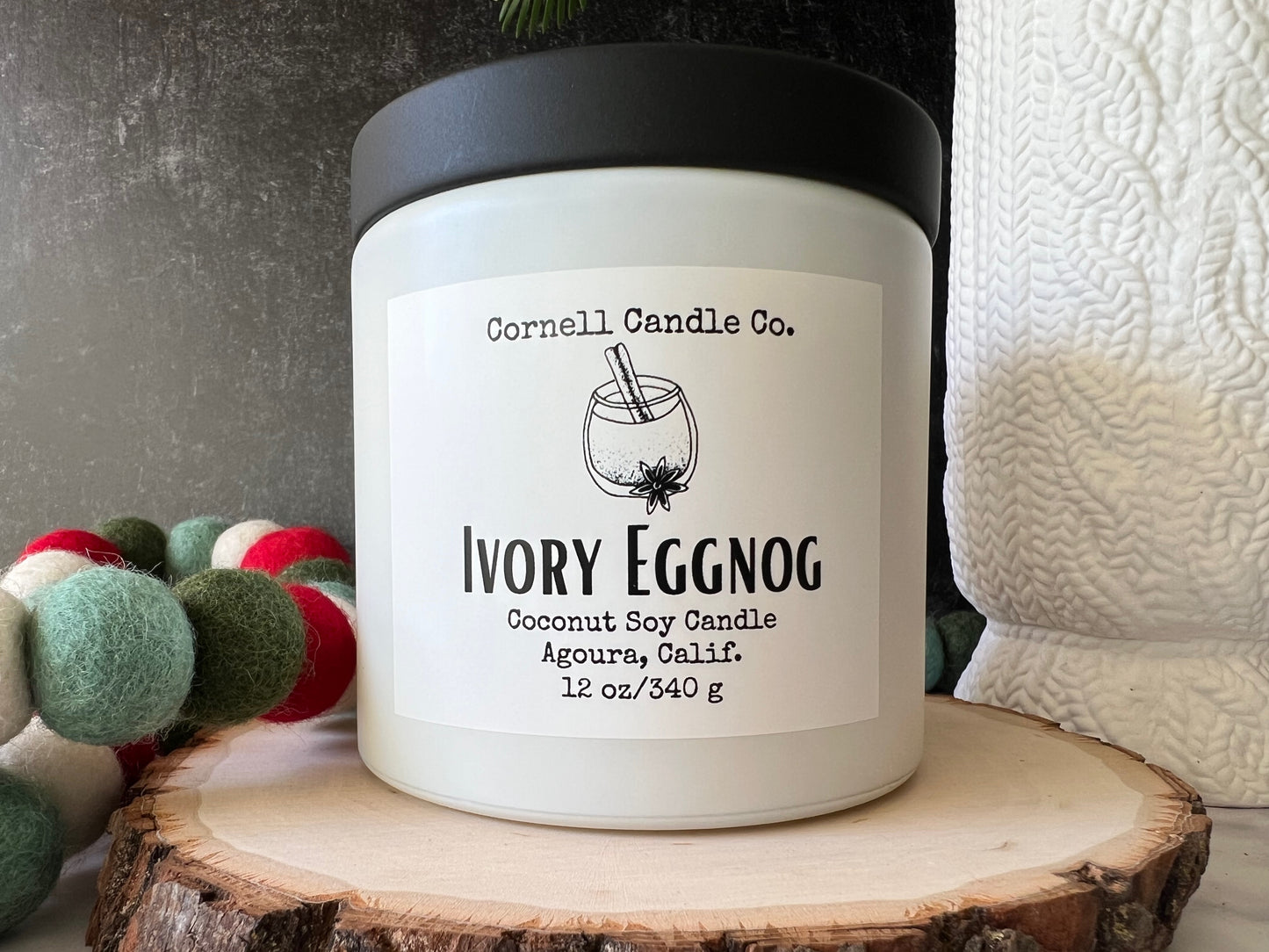 Ivory Eggnog Candle