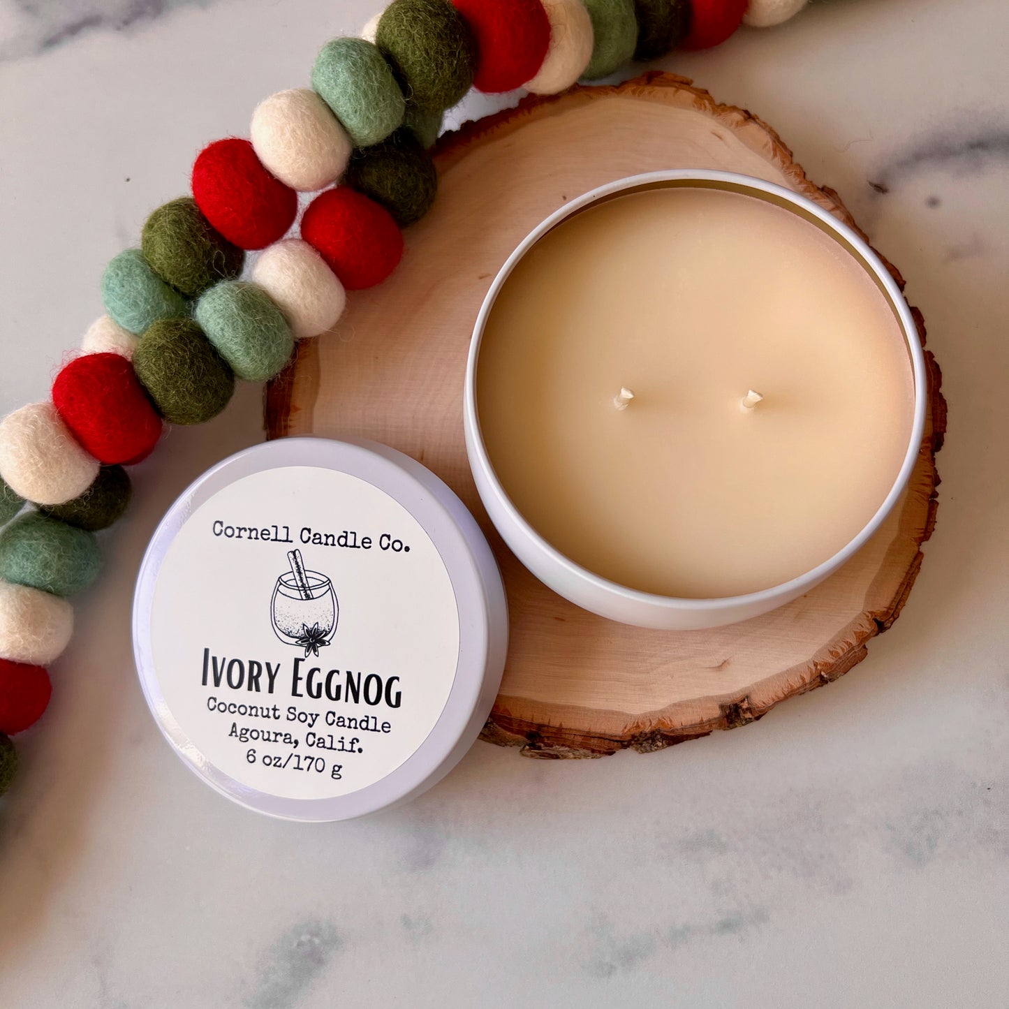 Ivory Eggnog Candle