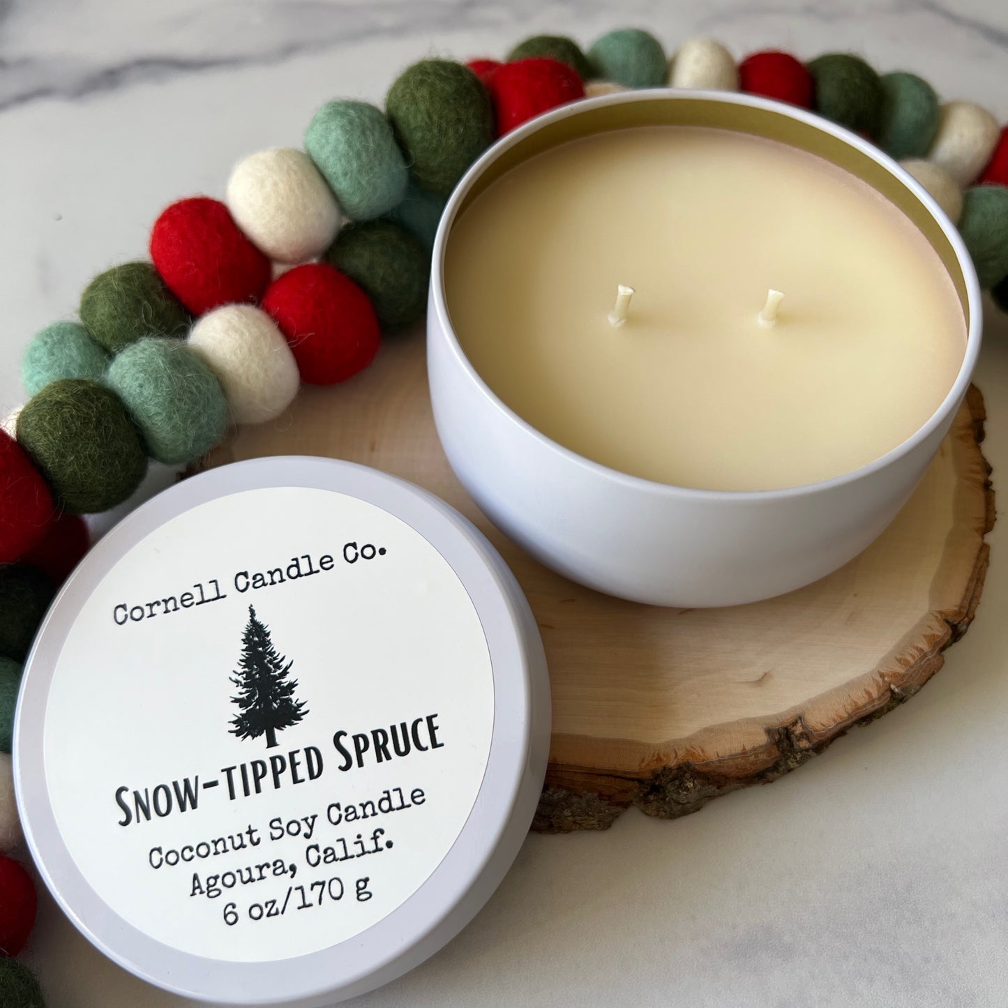 Snow-tipped Spruce Candle