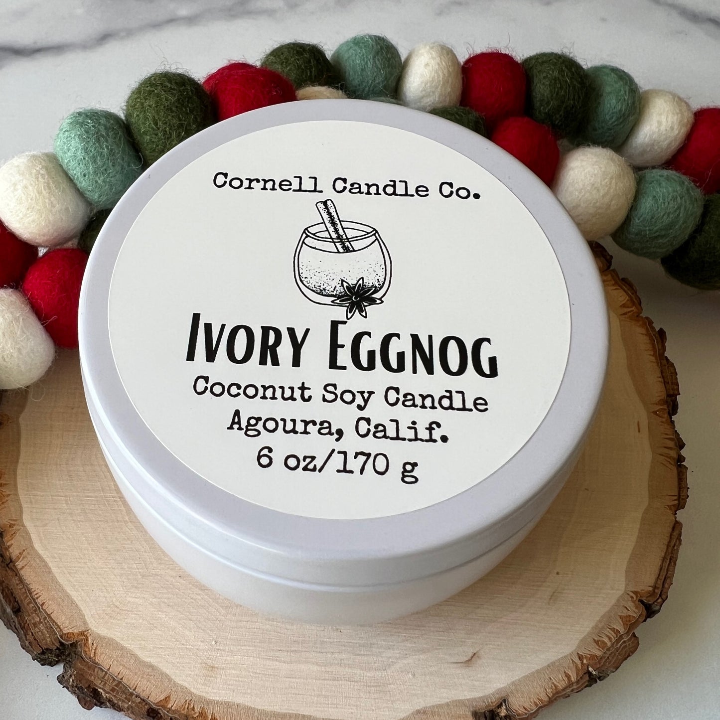 Ivory Eggnog Candle