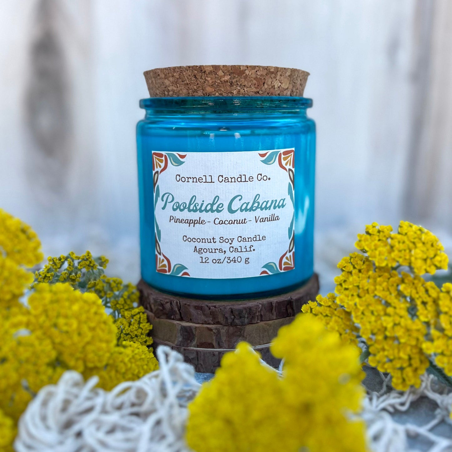 Poolside Cabana ~ a Pineapple + Coconut + Suntan Oil Candle