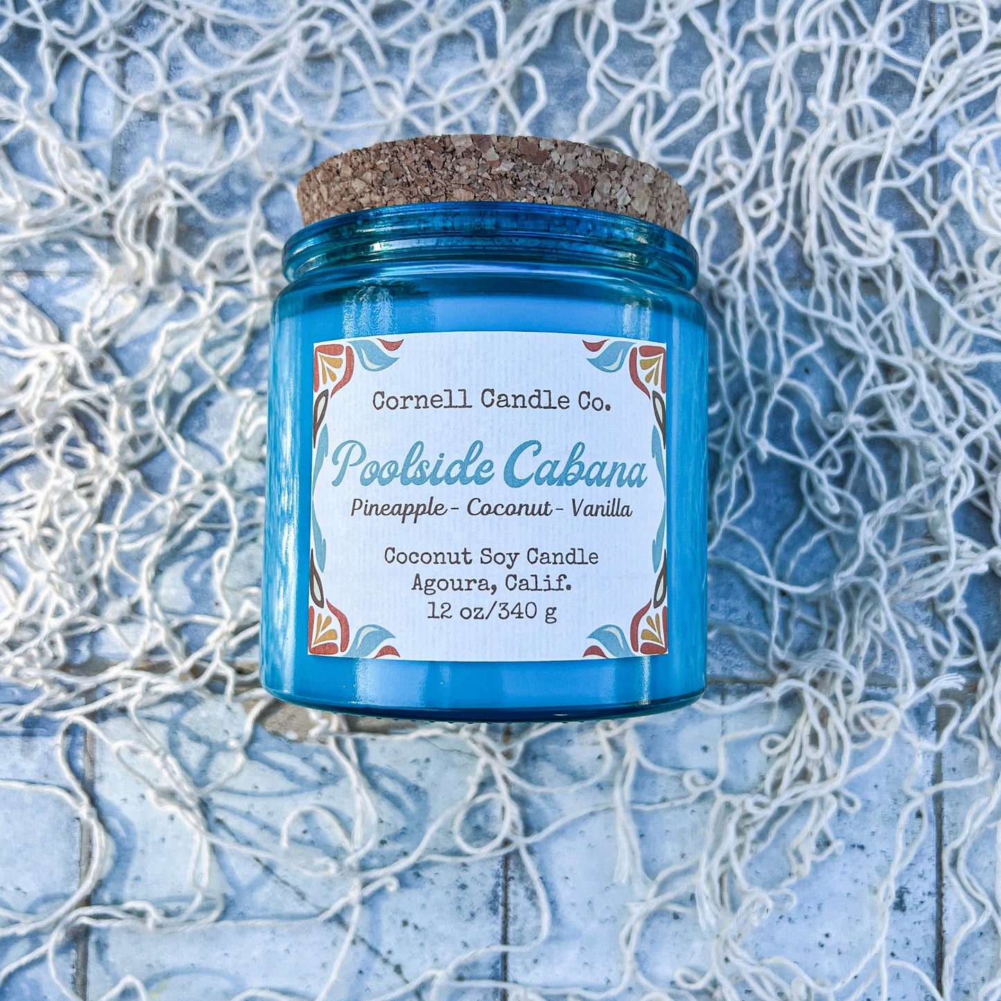 Poolside Cabana ~ a Pineapple + Coconut + Suntan Oil Candle