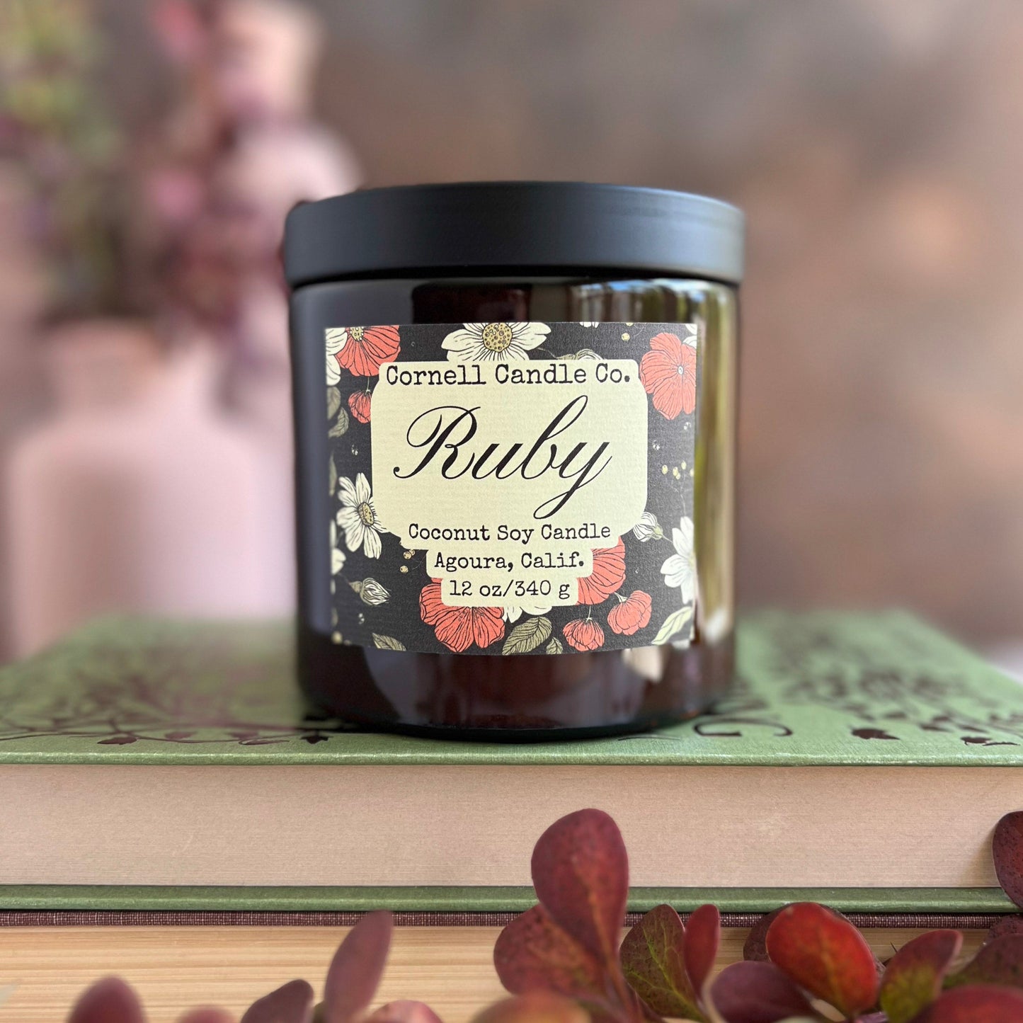 Ruby Candle ~ Pomegranate + Citrus + Geranium