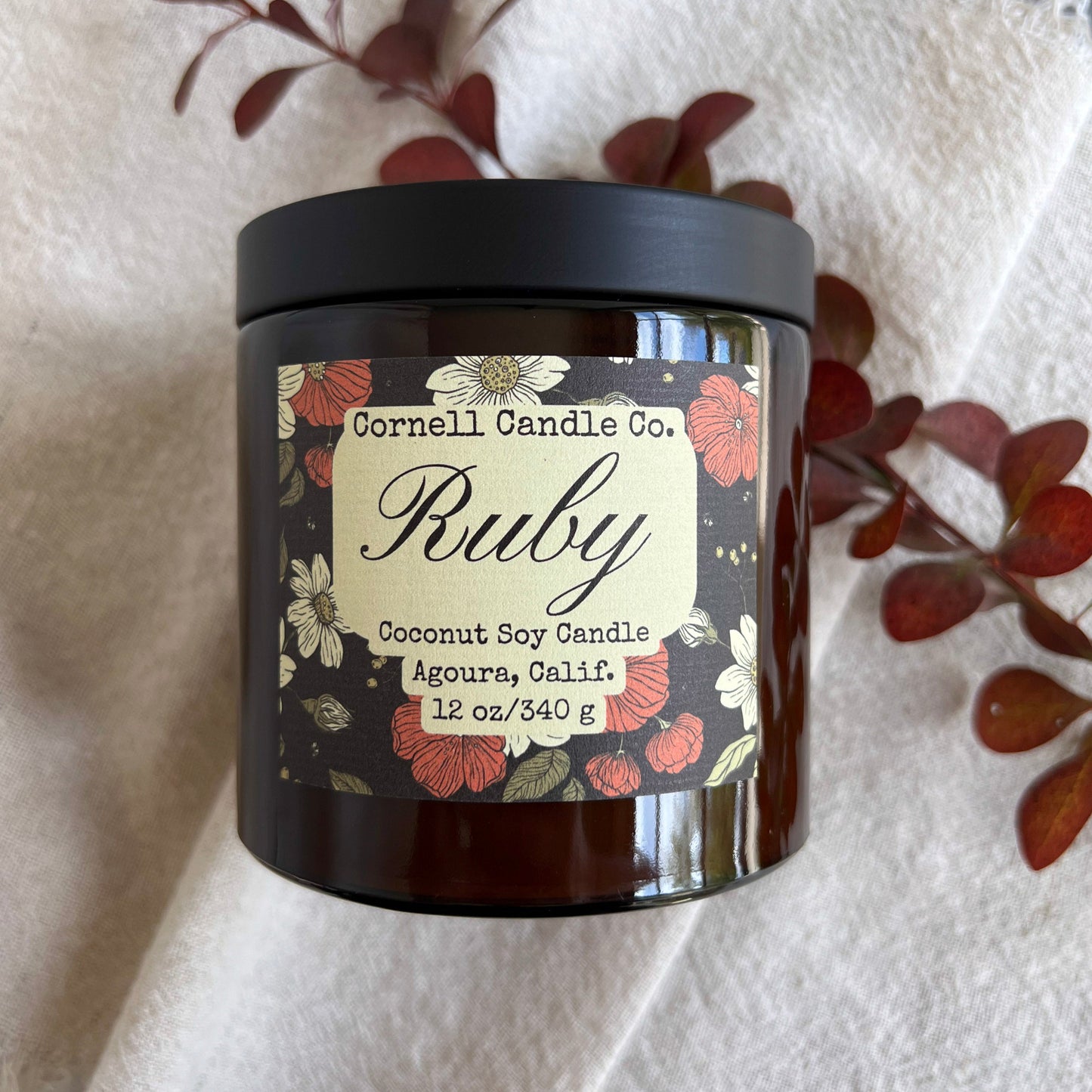Ruby Candle ~ Pomegranate + Citrus + Geranium