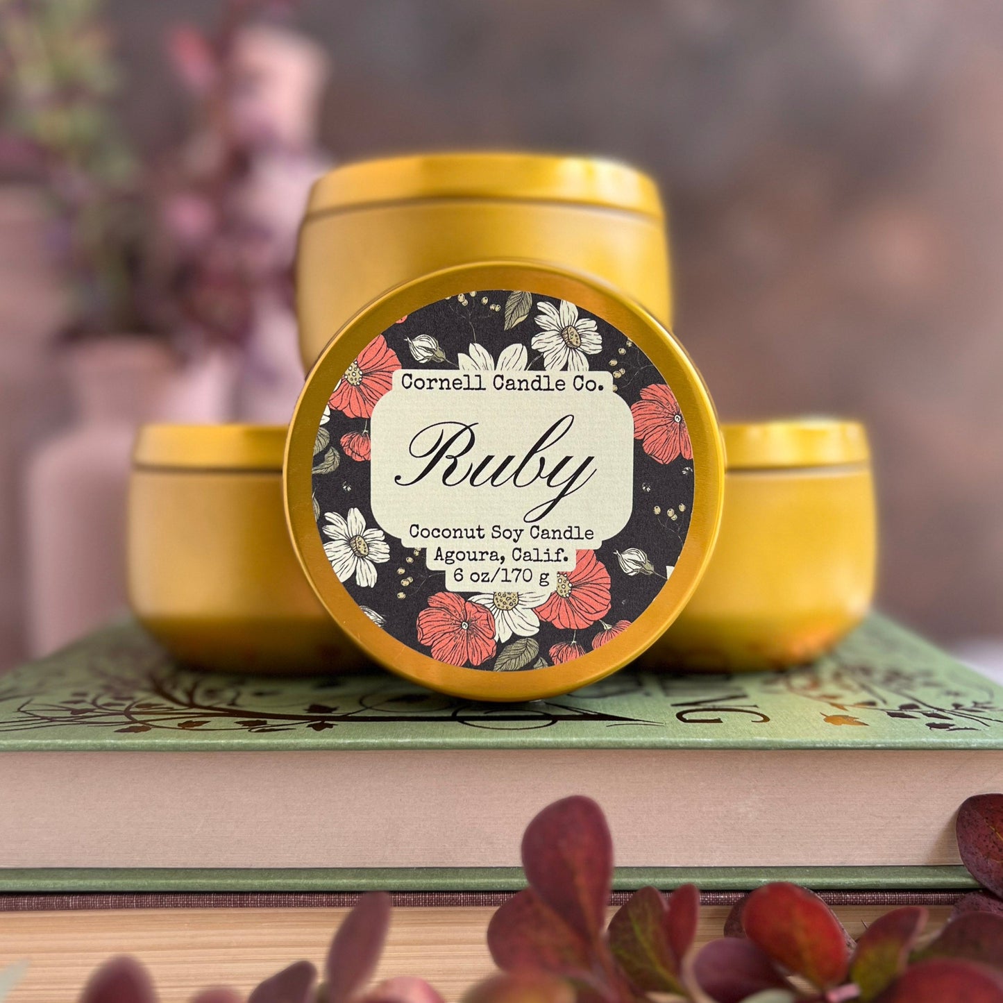 Ruby Candle ~ Pomegranate + Citrus + Geranium