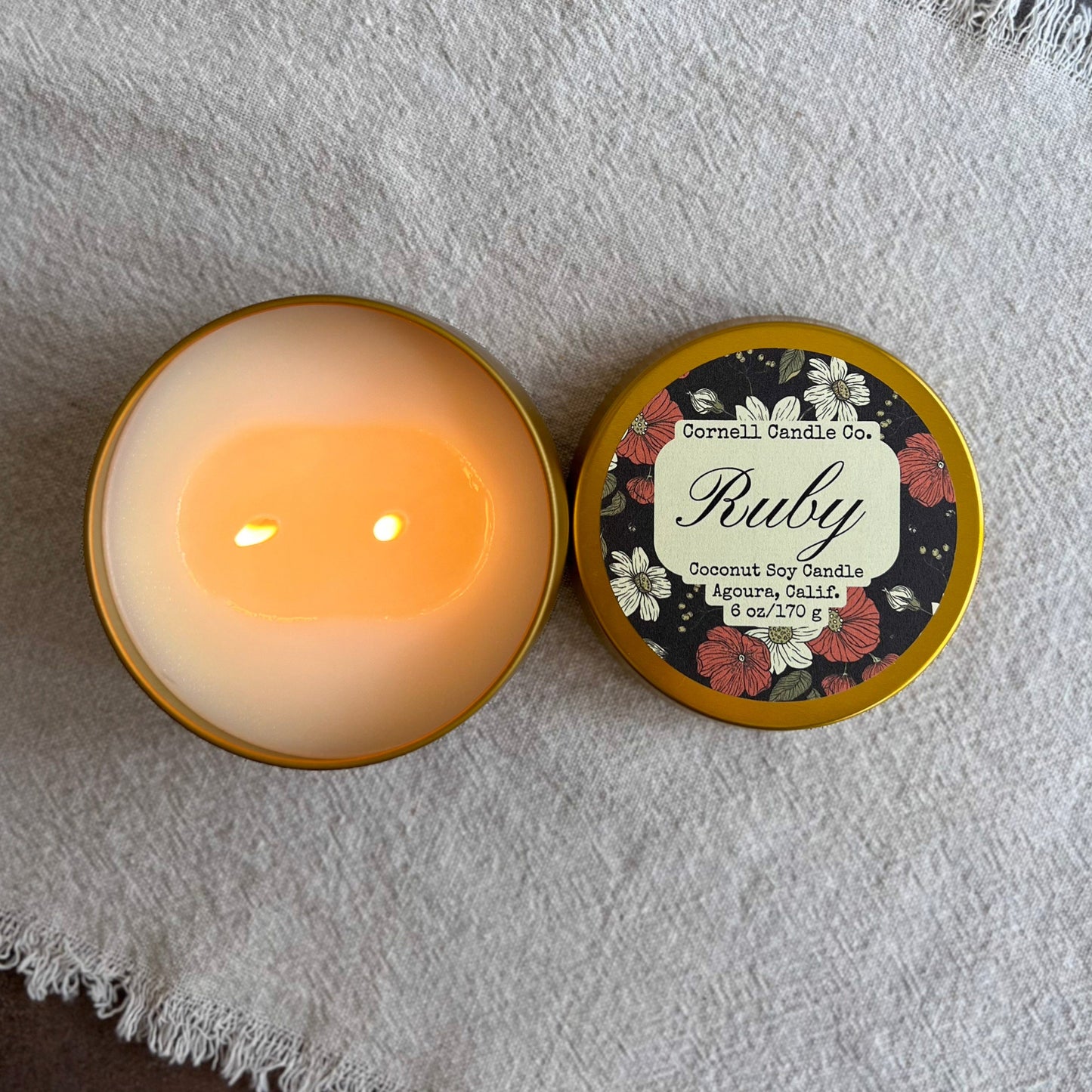 Ruby Candle ~ Pomegranate + Citrus + Geranium