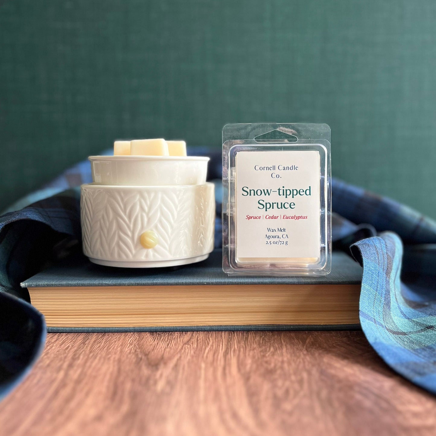 Snow-tipped Spruce Wax Melt ~ Spruce + Cedar