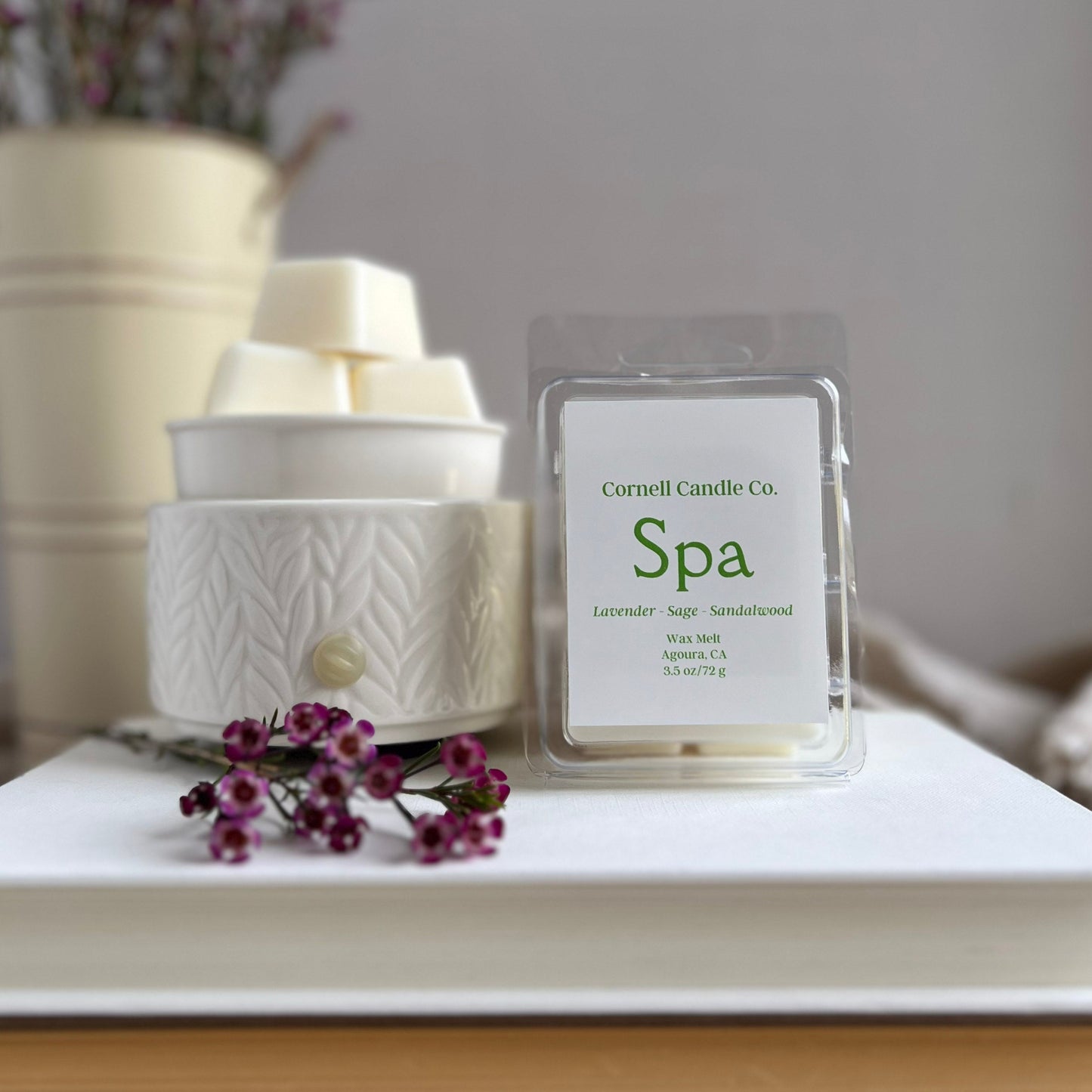 Spa Wax Melt - lavender, sage, sandalwood scent