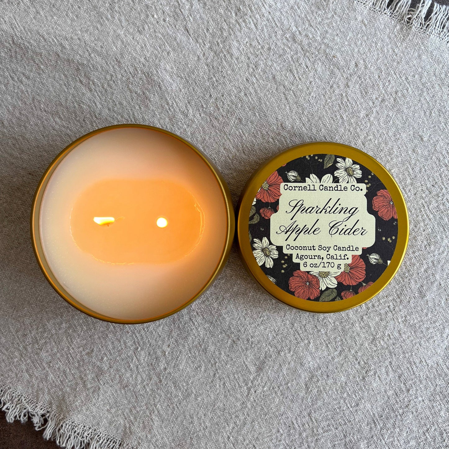 Sparkling Apple Cider Candle ~ Apple + Ginger