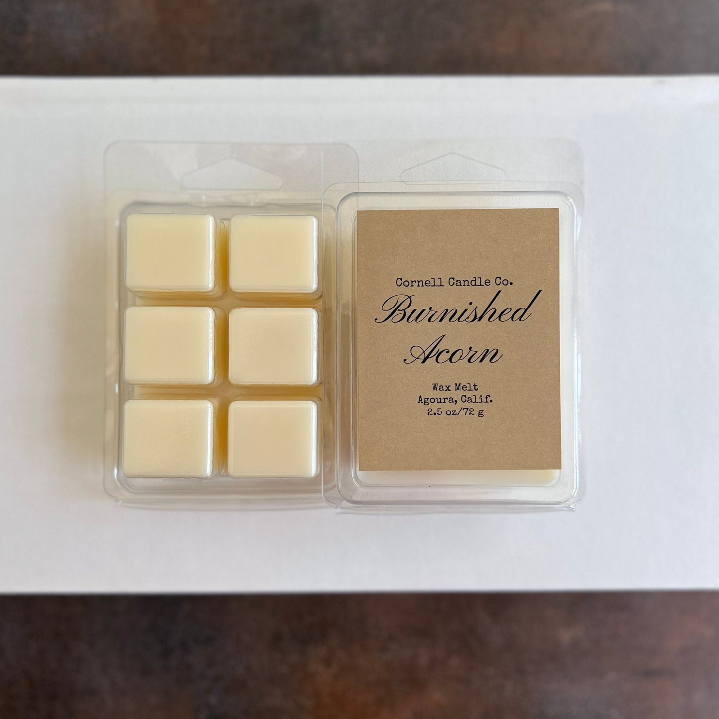 Burnished Acorn Wax Melt ~Maple + Plum + Sandalwood