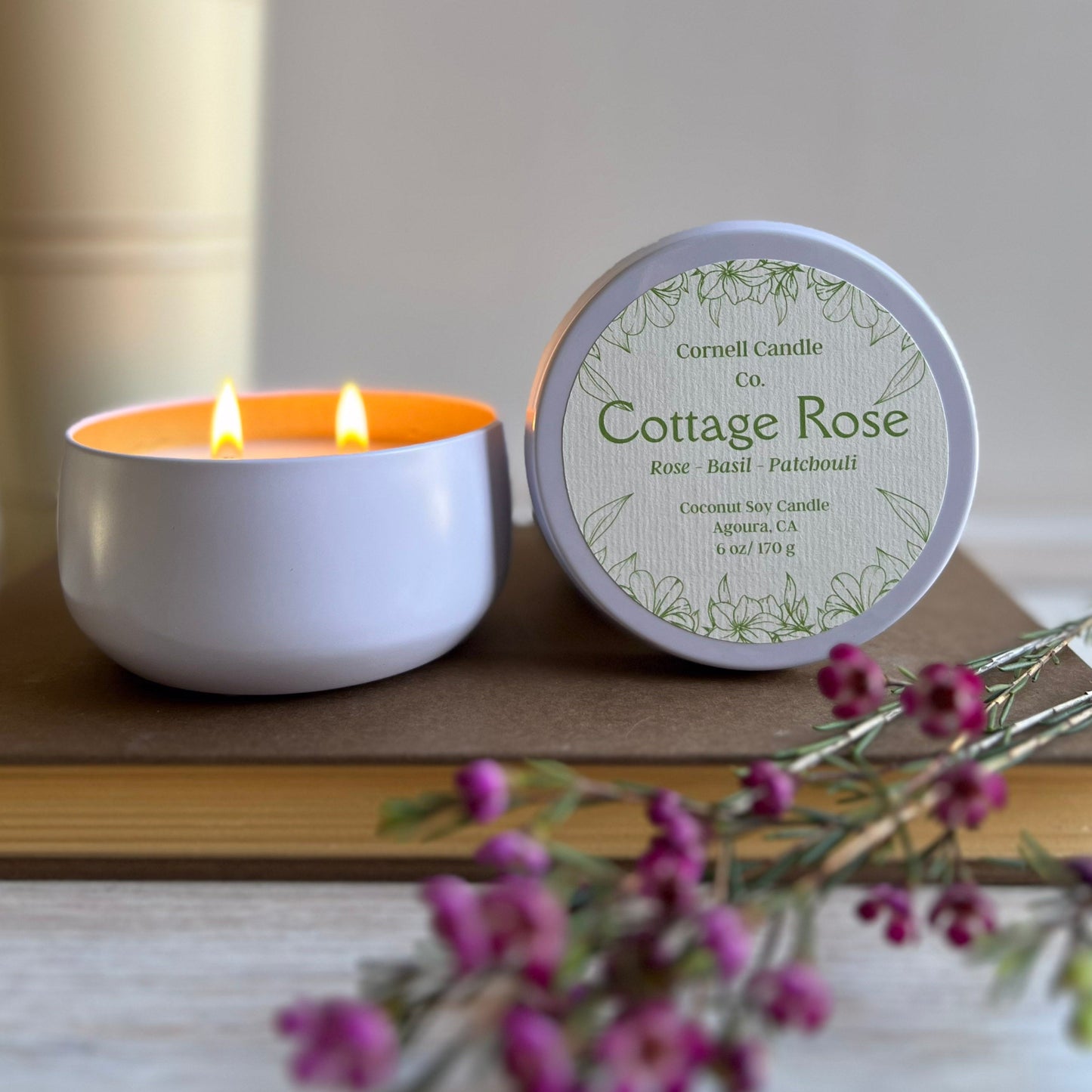 cottage rose candle - spring rose scent