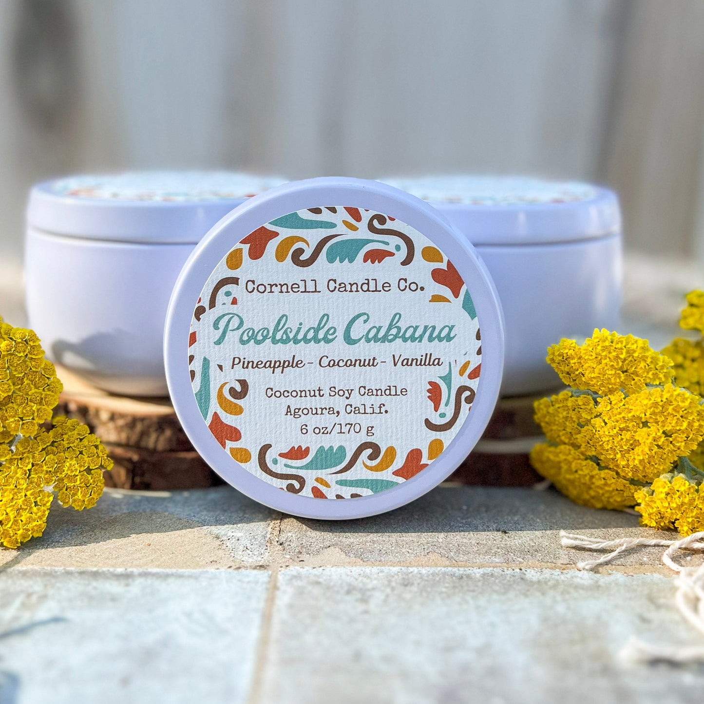 Poolside Cabana ~ a Pineapple + Coconut + Suntan Oil Candle