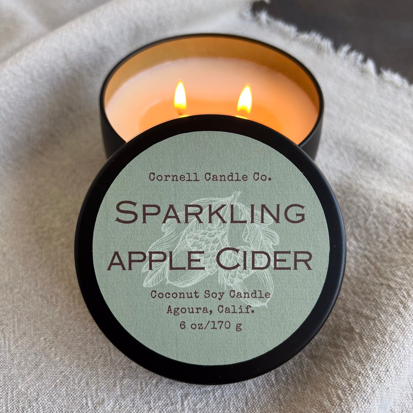 Sparkling Apple Cider Candle ~ Apple + Ginger