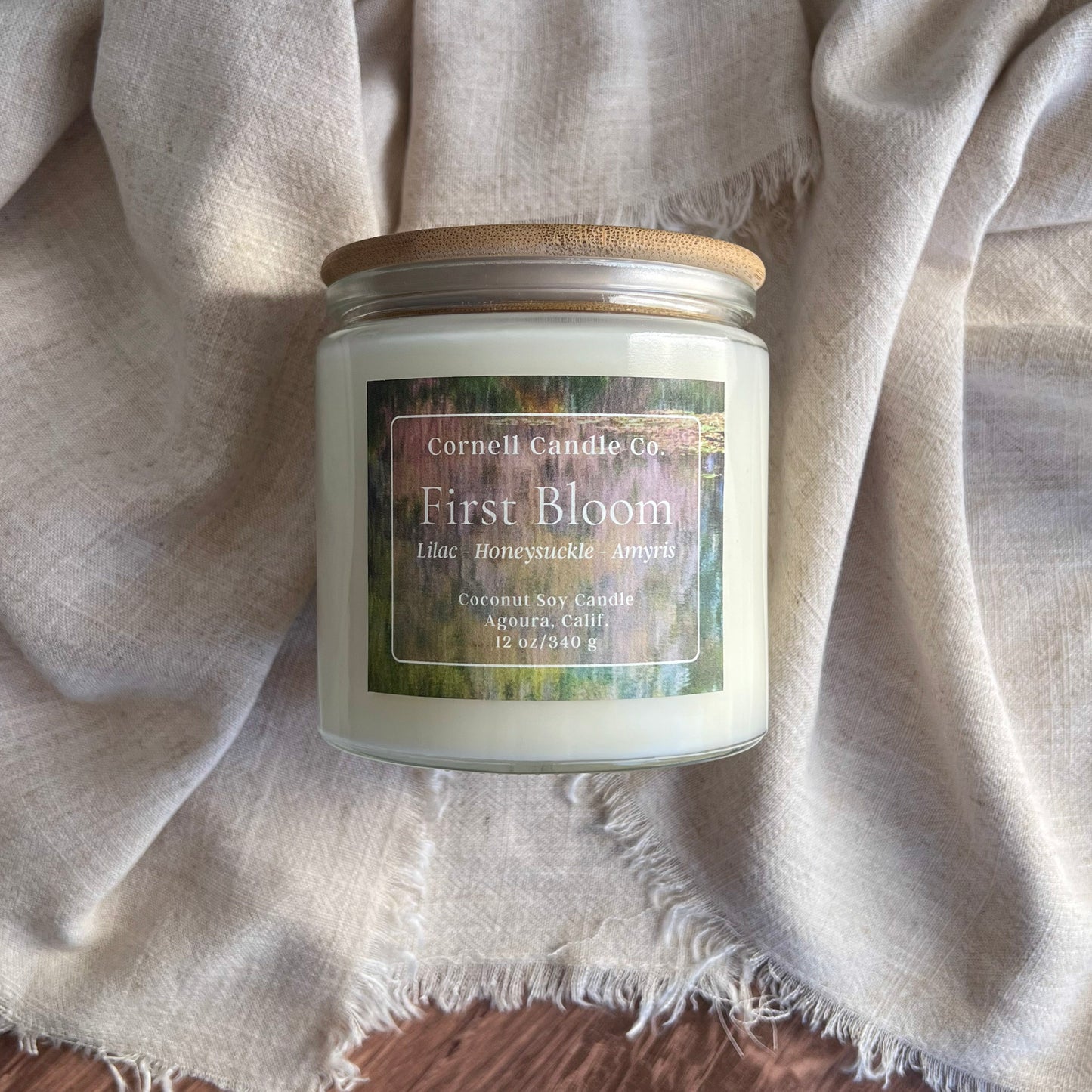 First Bloom Candle ~ Lilac + Honeysuckle + Amryris