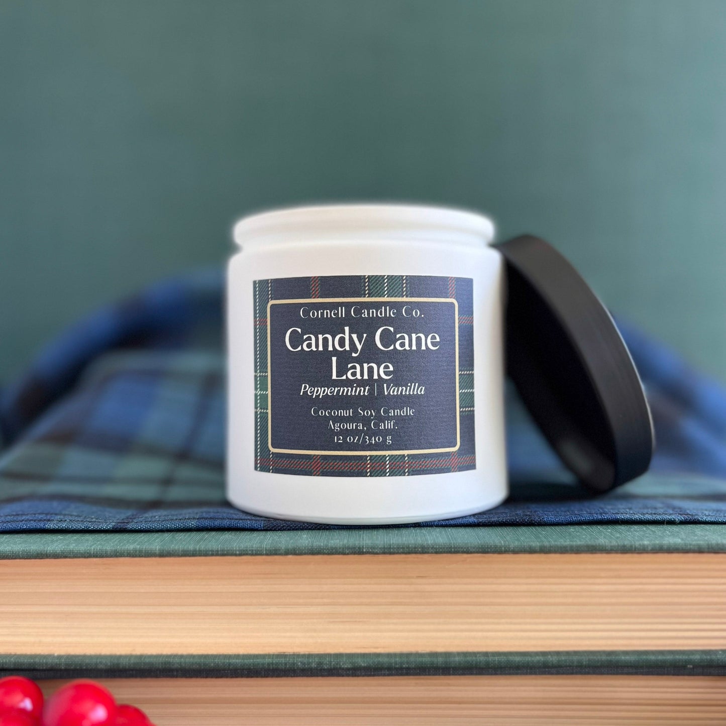 Candy Cane Lane Candle ~ Peppermint + Vanilla