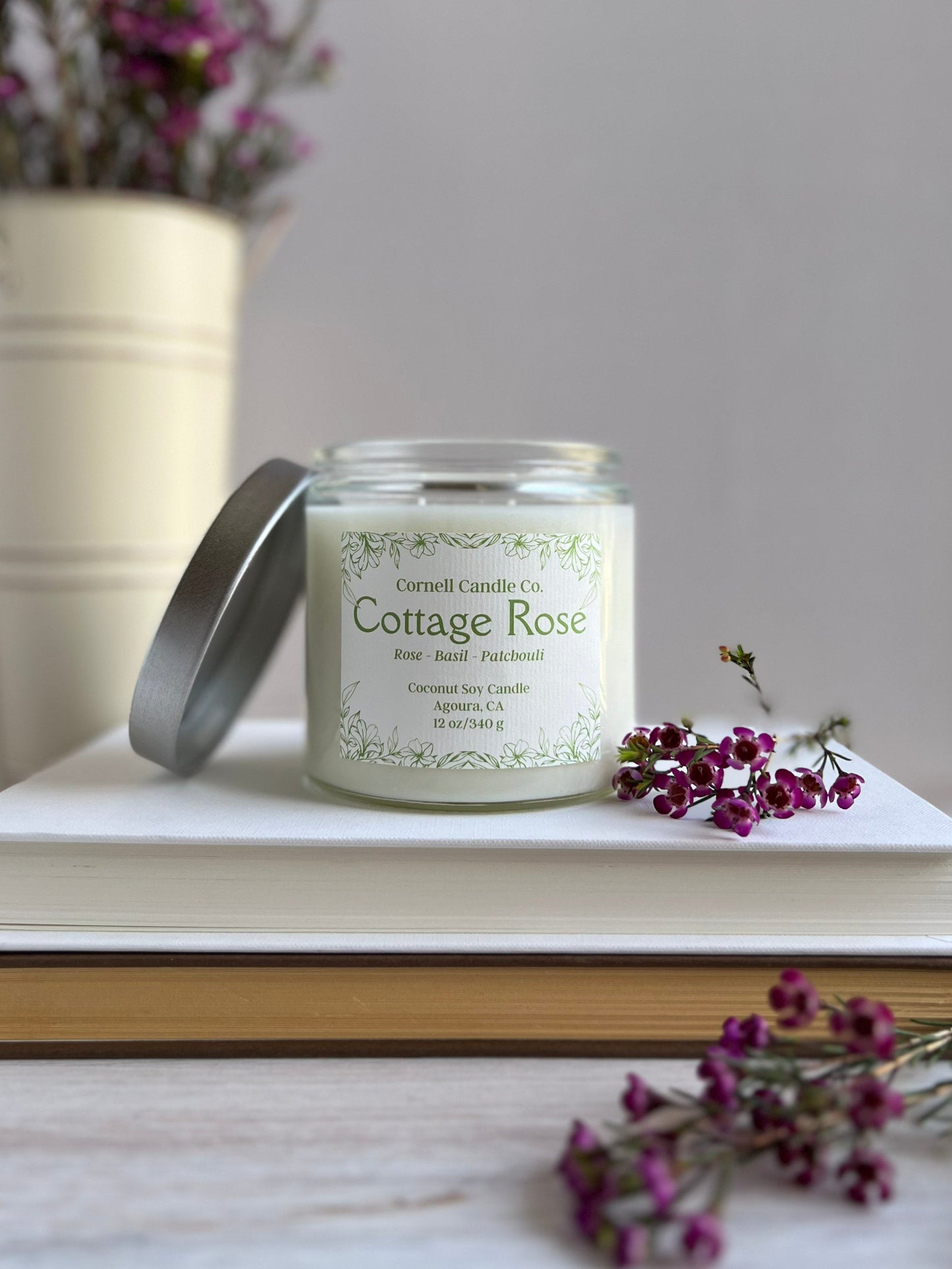 cottage rose candle - spring rose scent