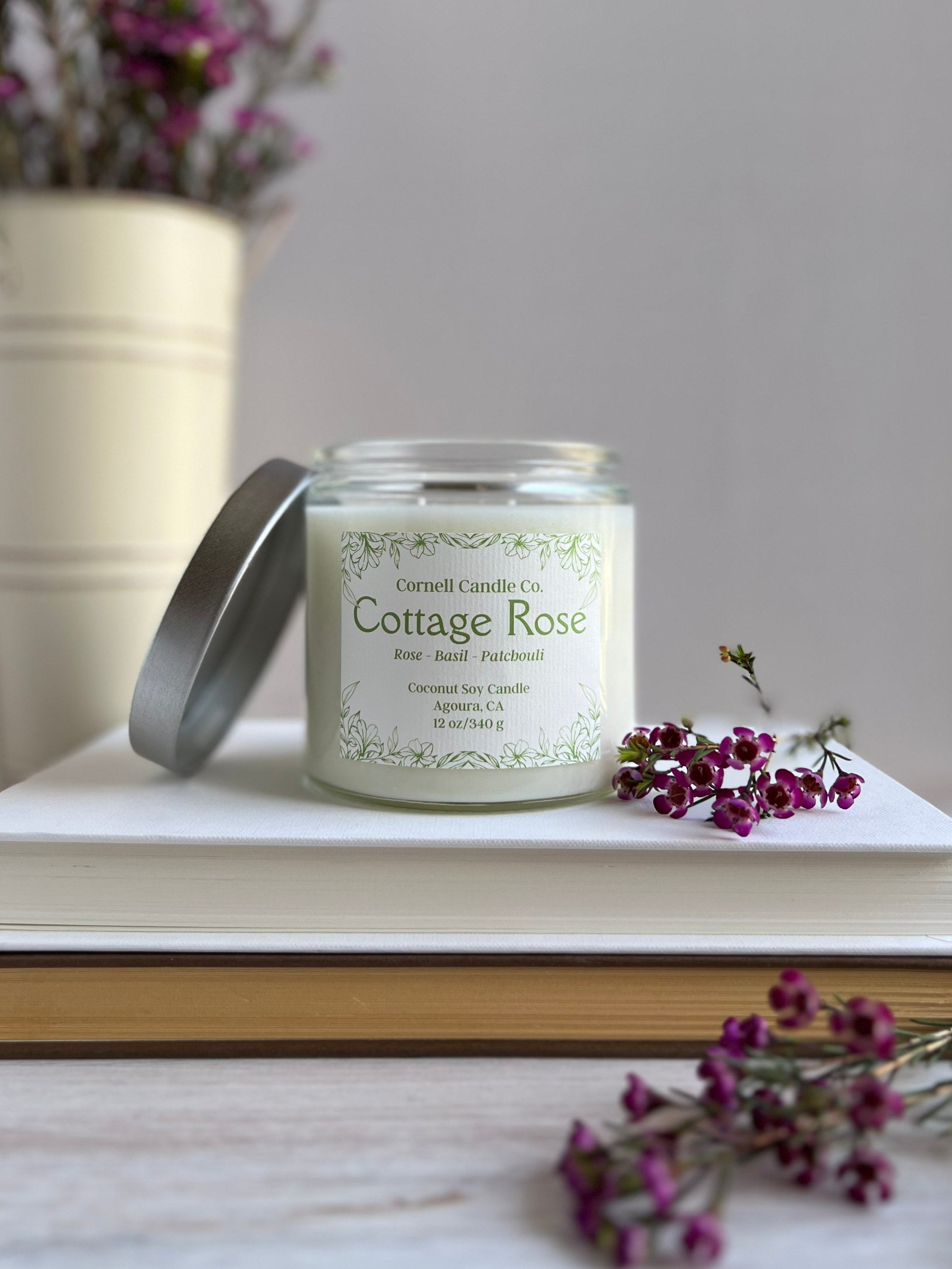 cottage rose candle - spring rose scent