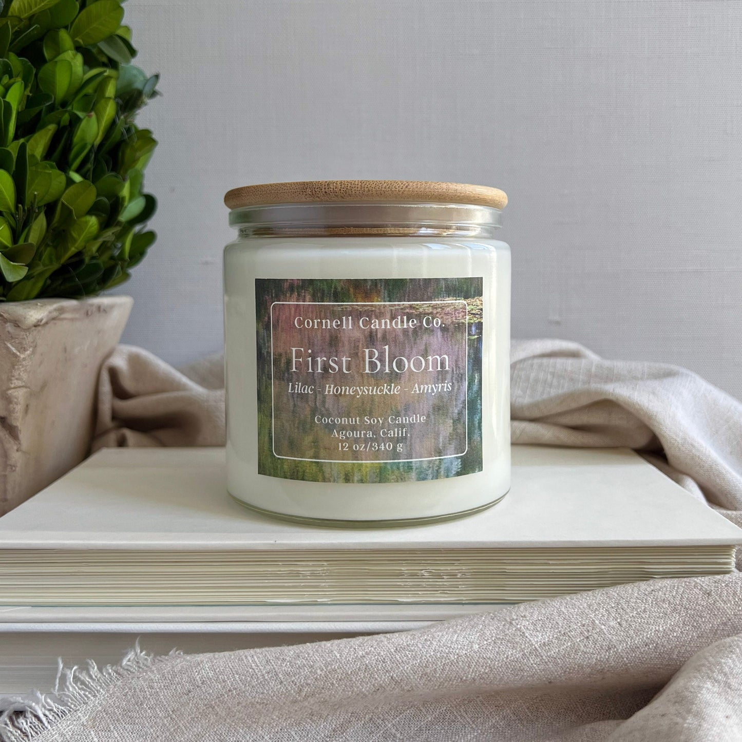 First Bloom Candle ~ Lilac + Honeysuckle + Amryris