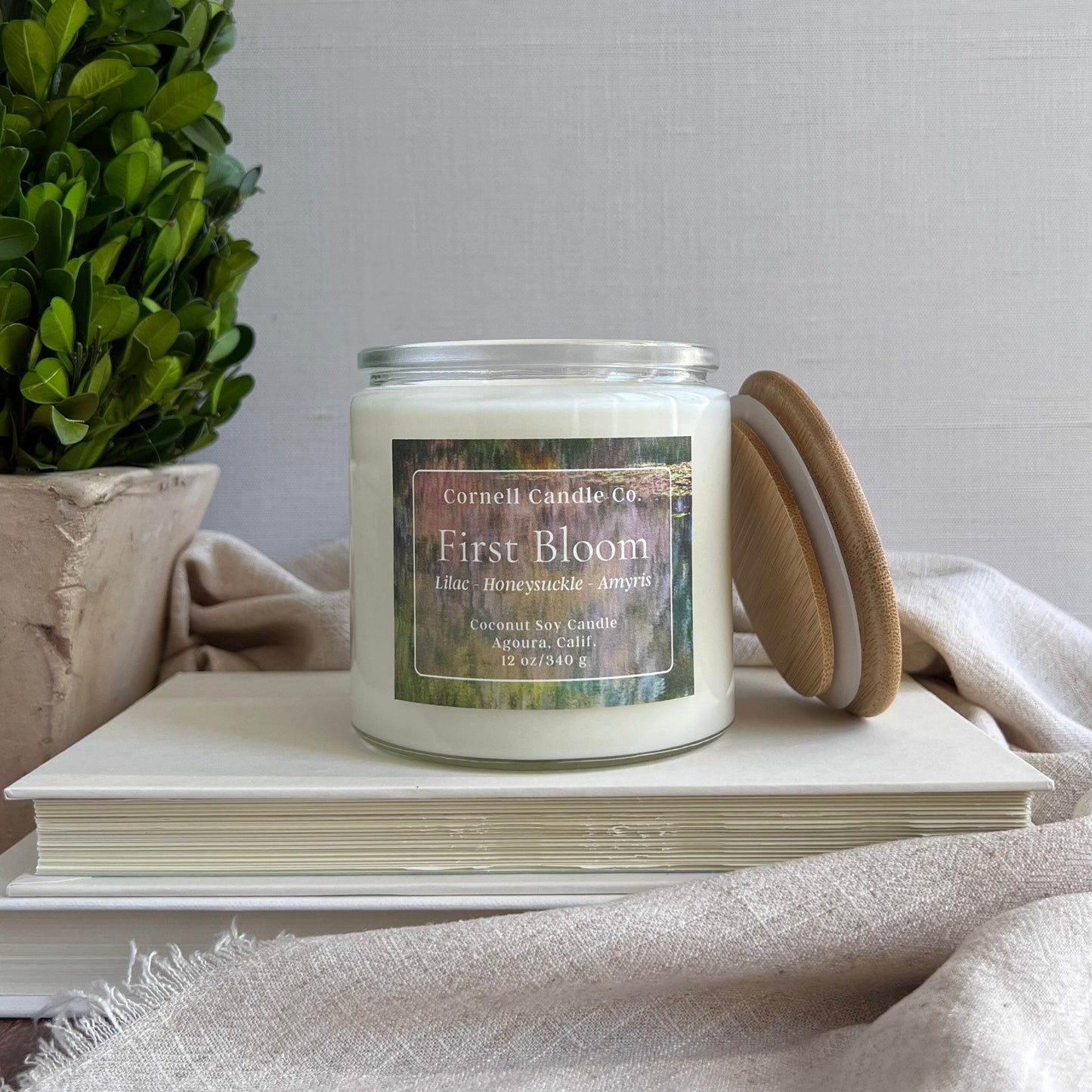 First Bloom Candle ~ Lilac + Honeysuckle + Amryris