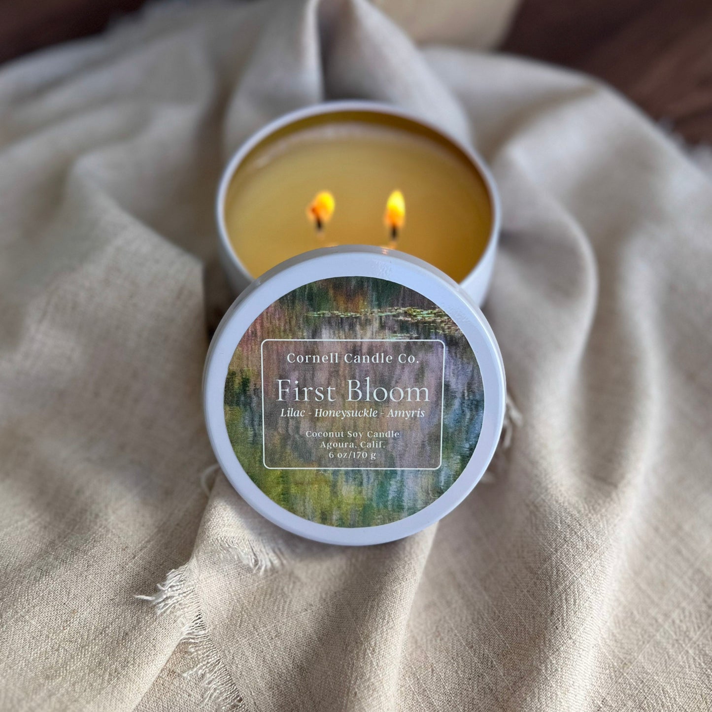 First Bloom Candle ~ Lilac + Honeysuckle + Amryris