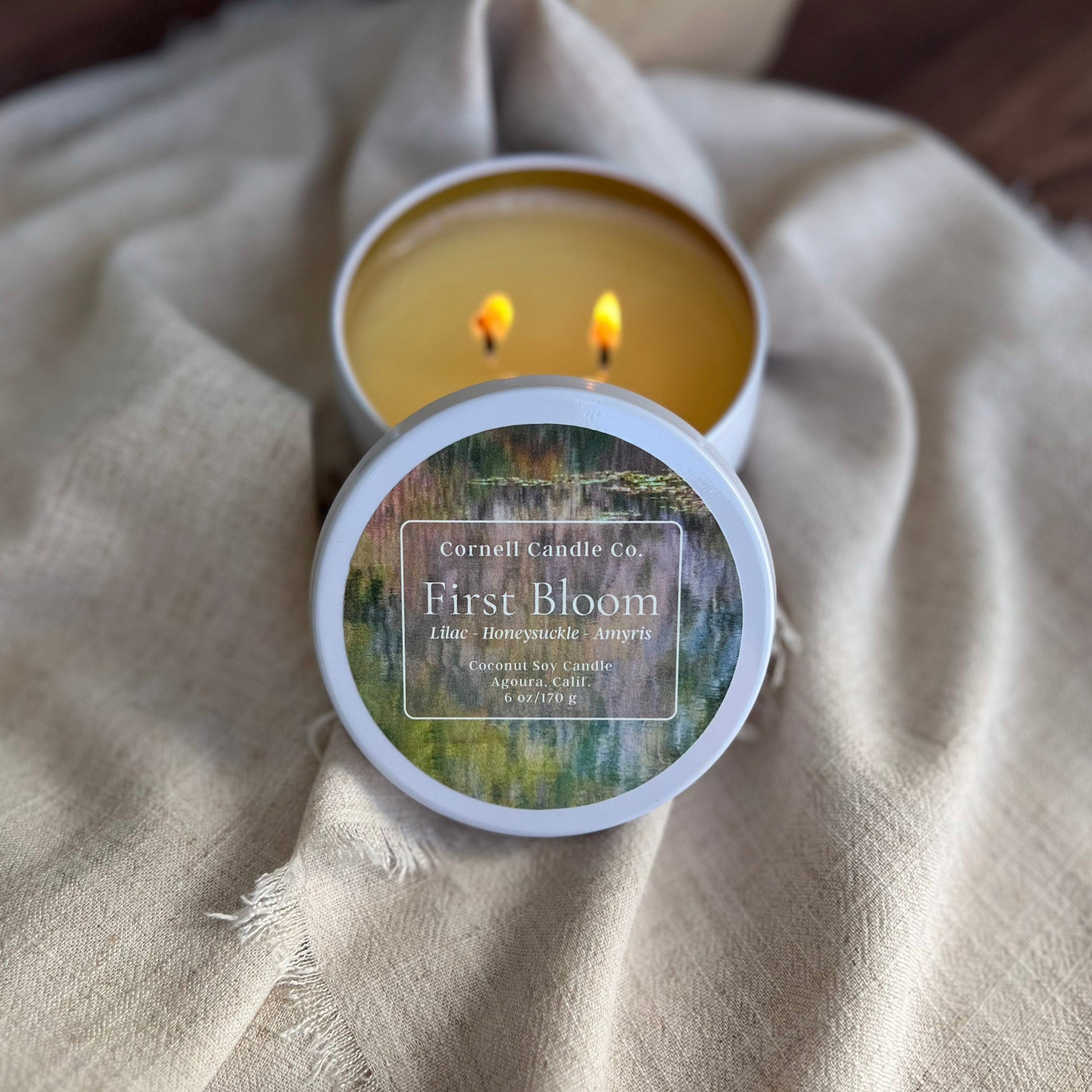 First Bloom Candle ~ Lilac + Honeysuckle + Amryris