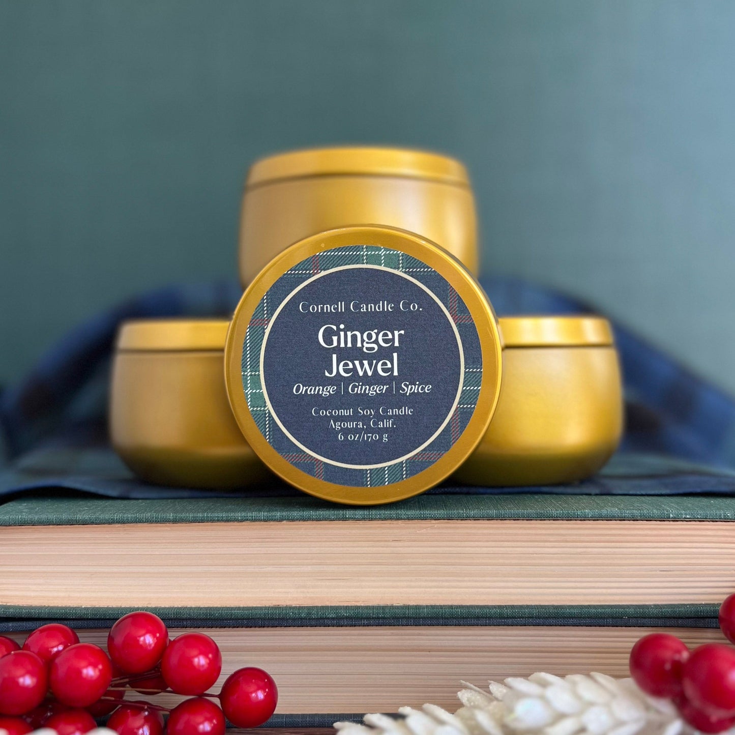 Ginger Jewel Candle ~ Orange + Ginger + Spice