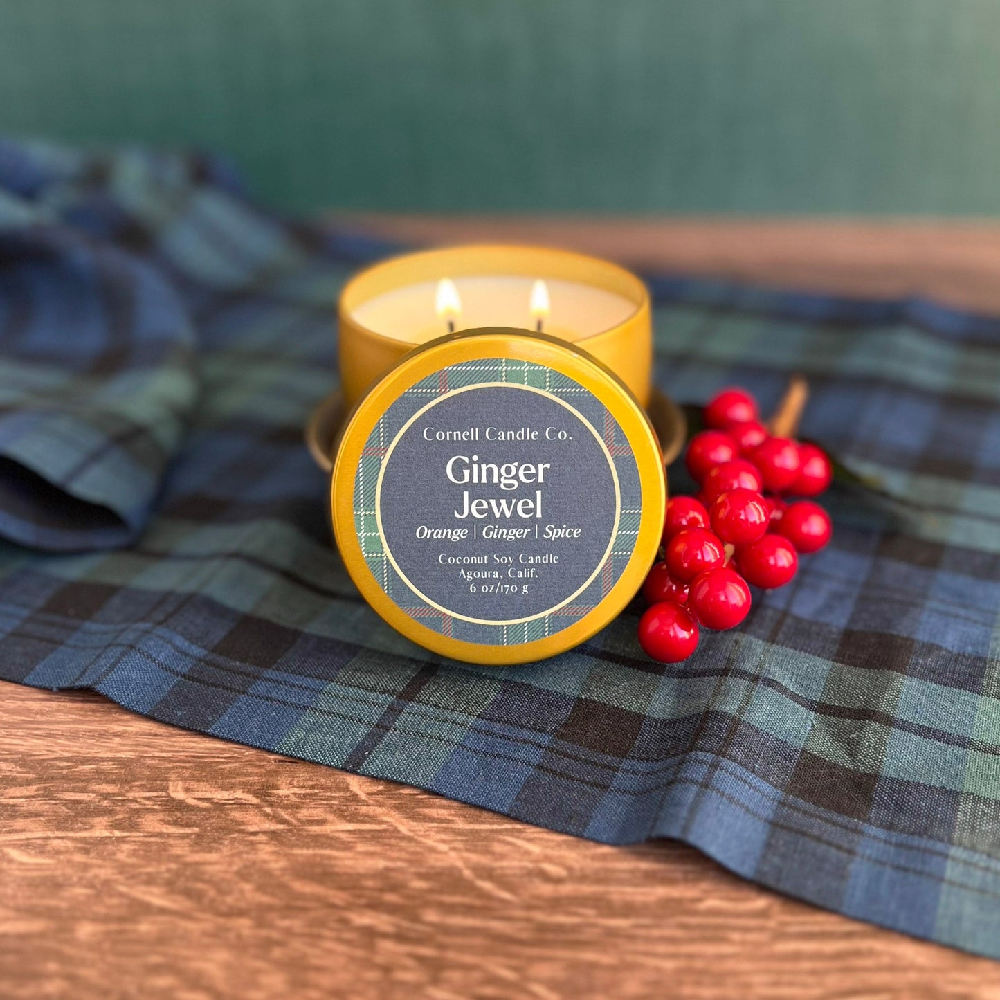 Ginger Jewel Candle ~ Orange + Ginger + Spice