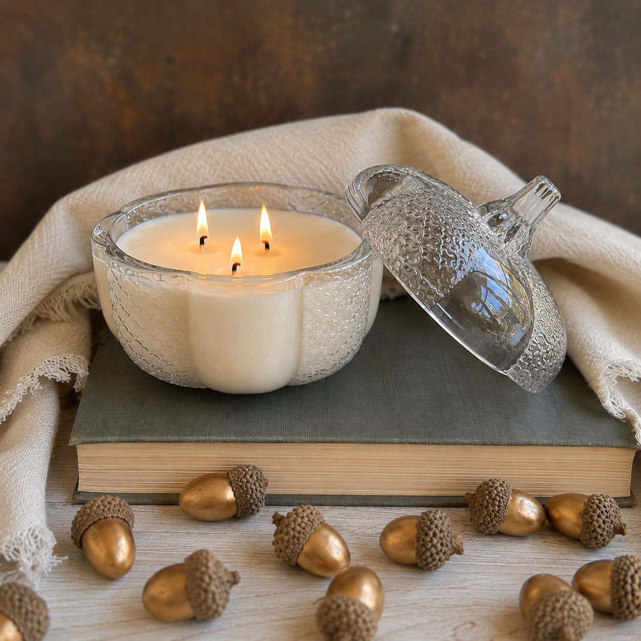 Harvest Vanilla Heirloom Pumpkin Candle ~ Vanilla + Amber + Musk