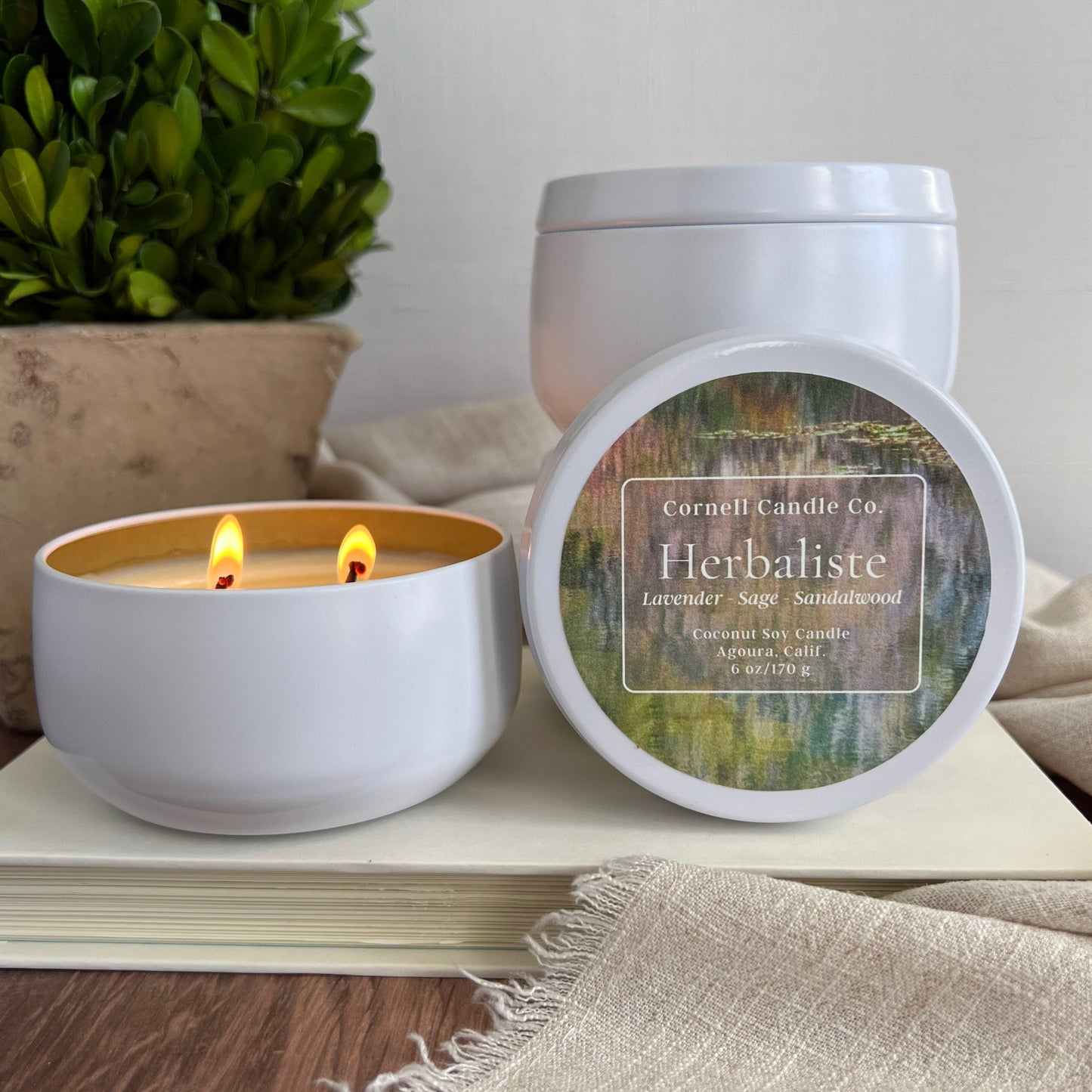 Herbaliste Candle ~ Lavender + Sage + Sandalwood