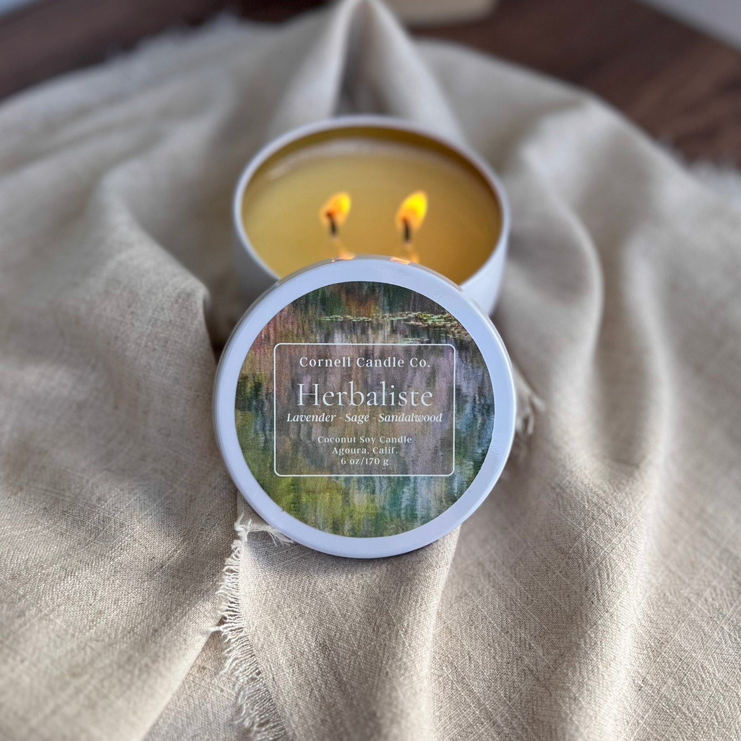 Herbaliste Candle ~ Lavender + Sage + Sandalwood