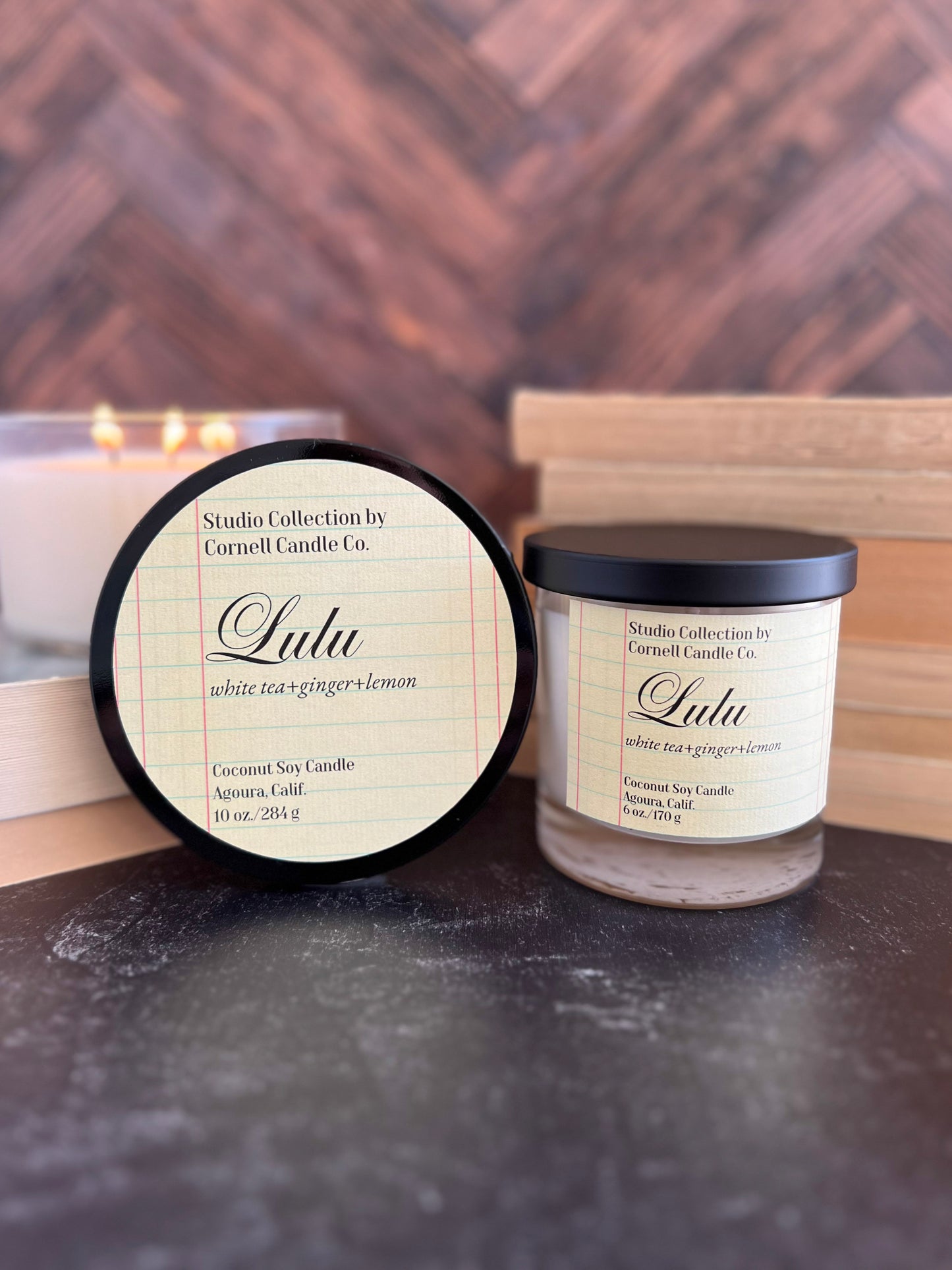 Lulu Candle ~ White Tea + Ginger + Lemon