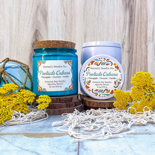 Poolside Cabana ~ a Pineapple + Coconut + Suntan Oil Candle