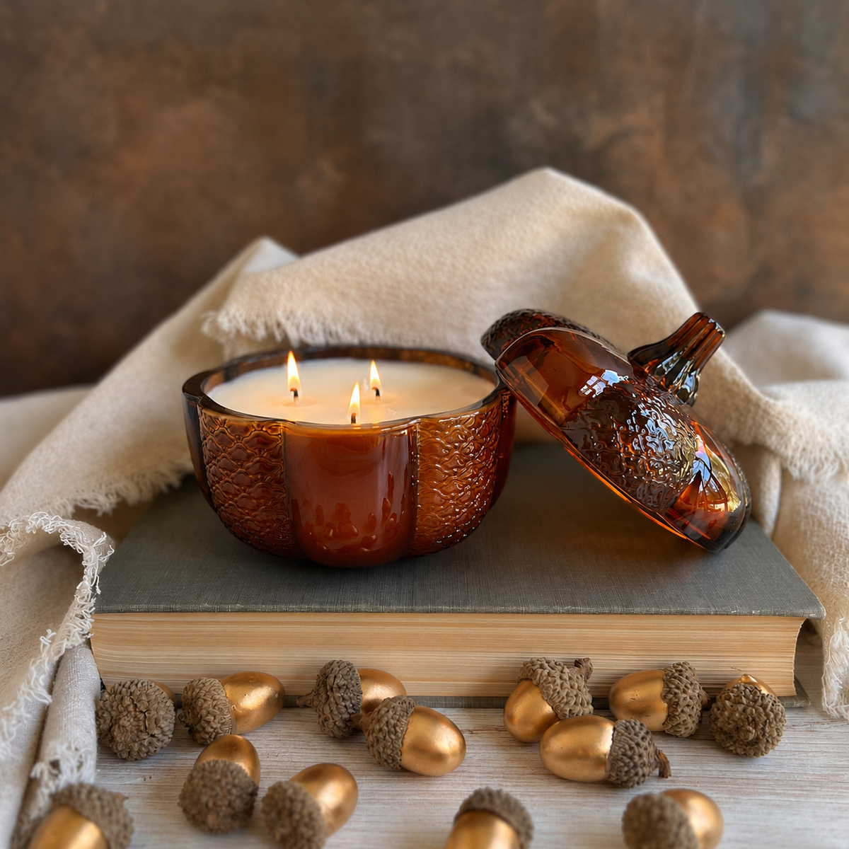 Pumpkin Chai Heirloom Pumpkin Candle ~ Pumpkin + Cardamom + Vanilla