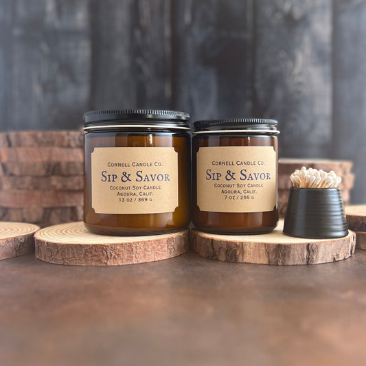 Sip & Savor ~ a Whiskey + Vanilla Candle