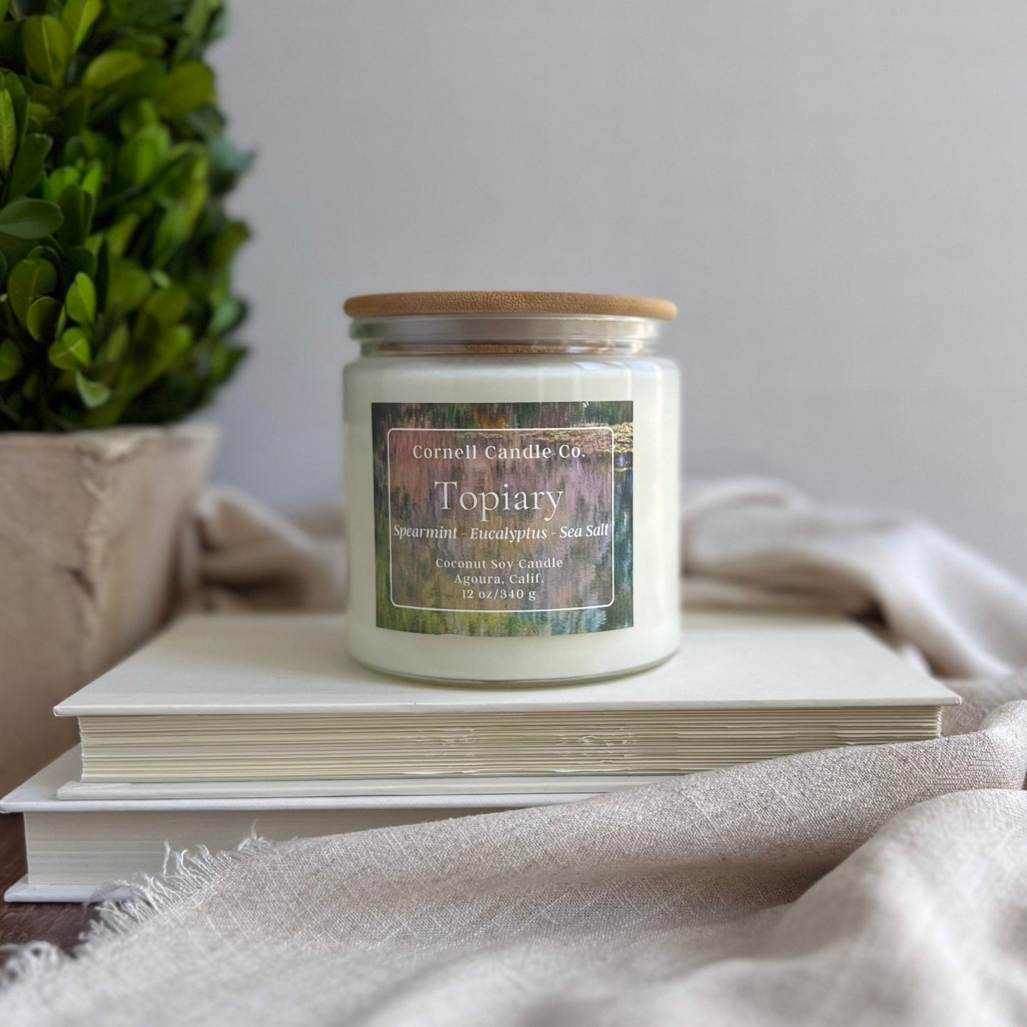 Topiary Candle ~ Spearmint + Eucalyptus + Sage