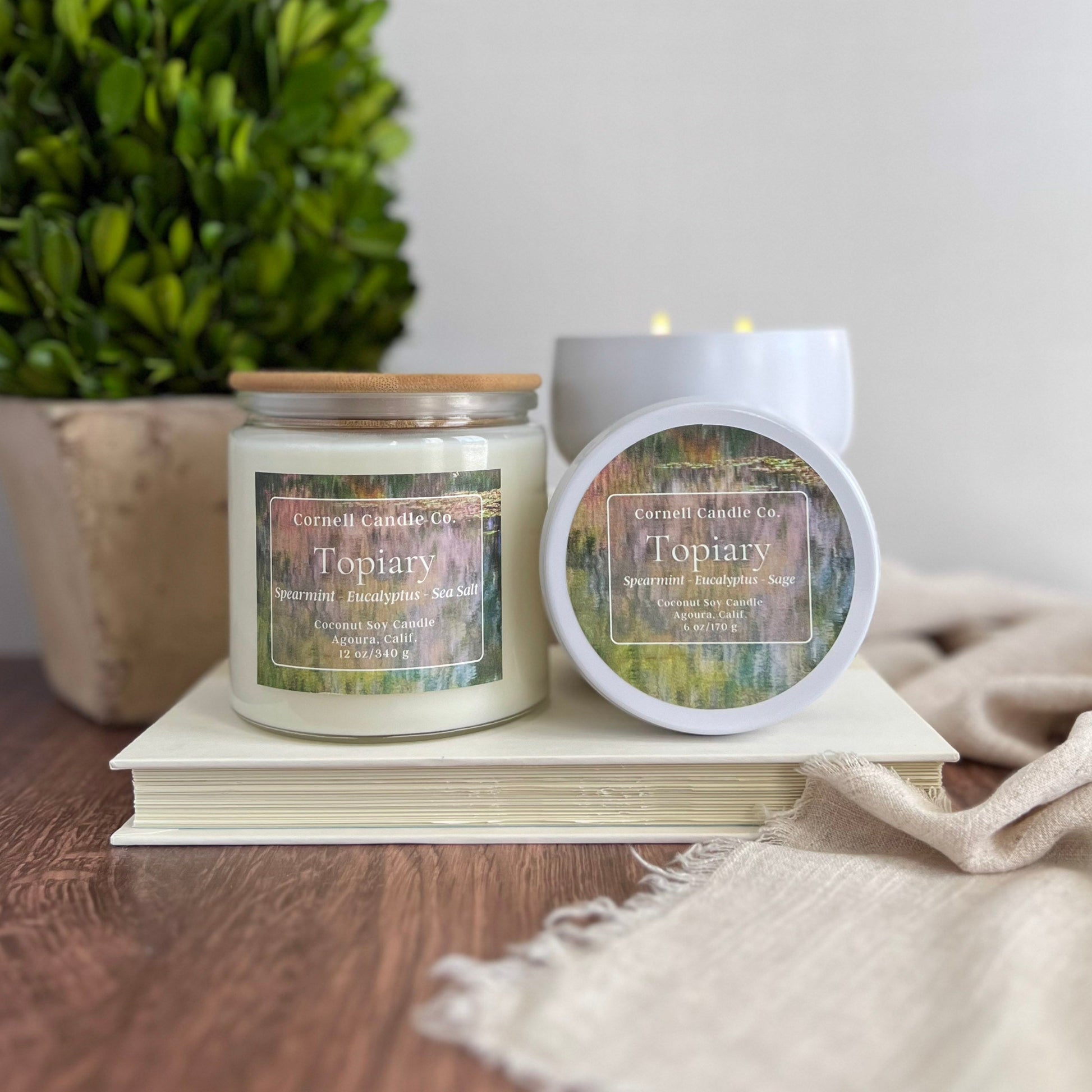 Topiary Candle ~ Spearmint + Eucalyptus + Sage