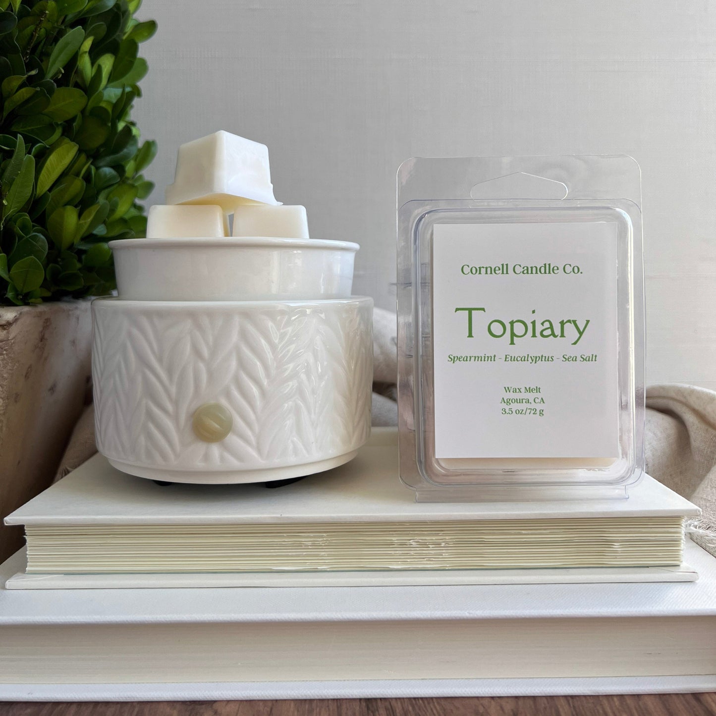 Topiary Wax Melt ~ Spearmint + Eucalyptus + Sea Salt