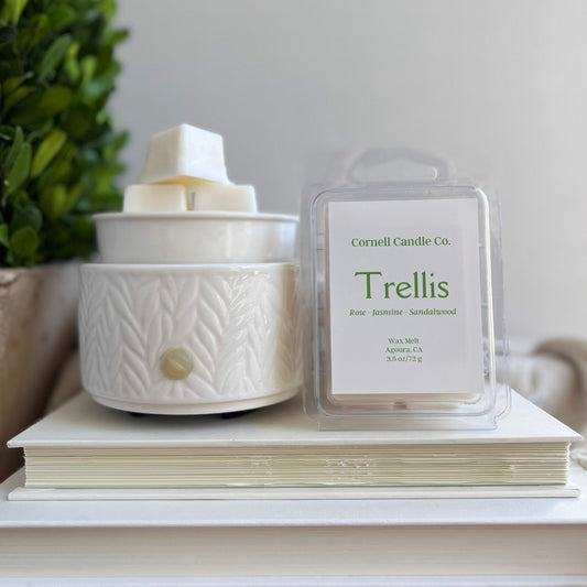 Trellis Wax Melt ~ Rose + Jasmine + Sandalwood