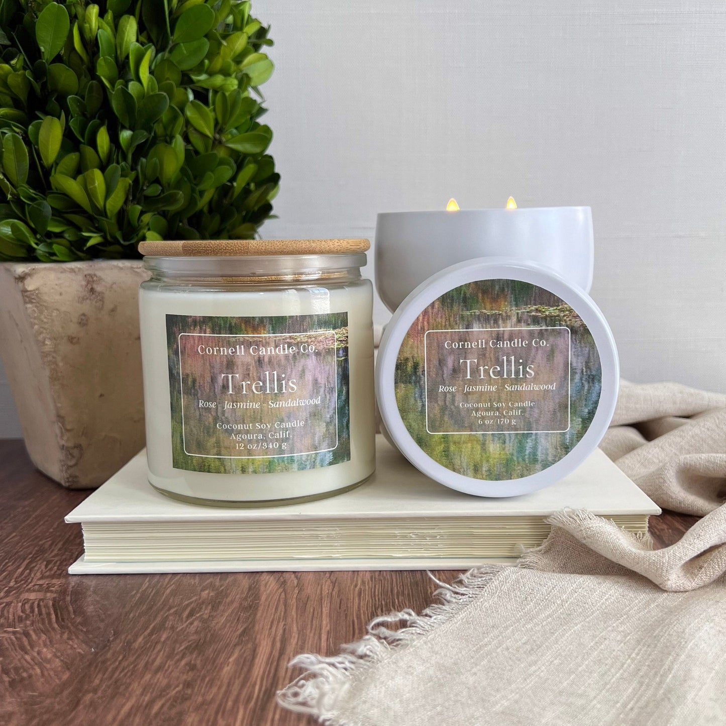 Trellis Candle ~ Rose + Jasmine + Sandalwood
