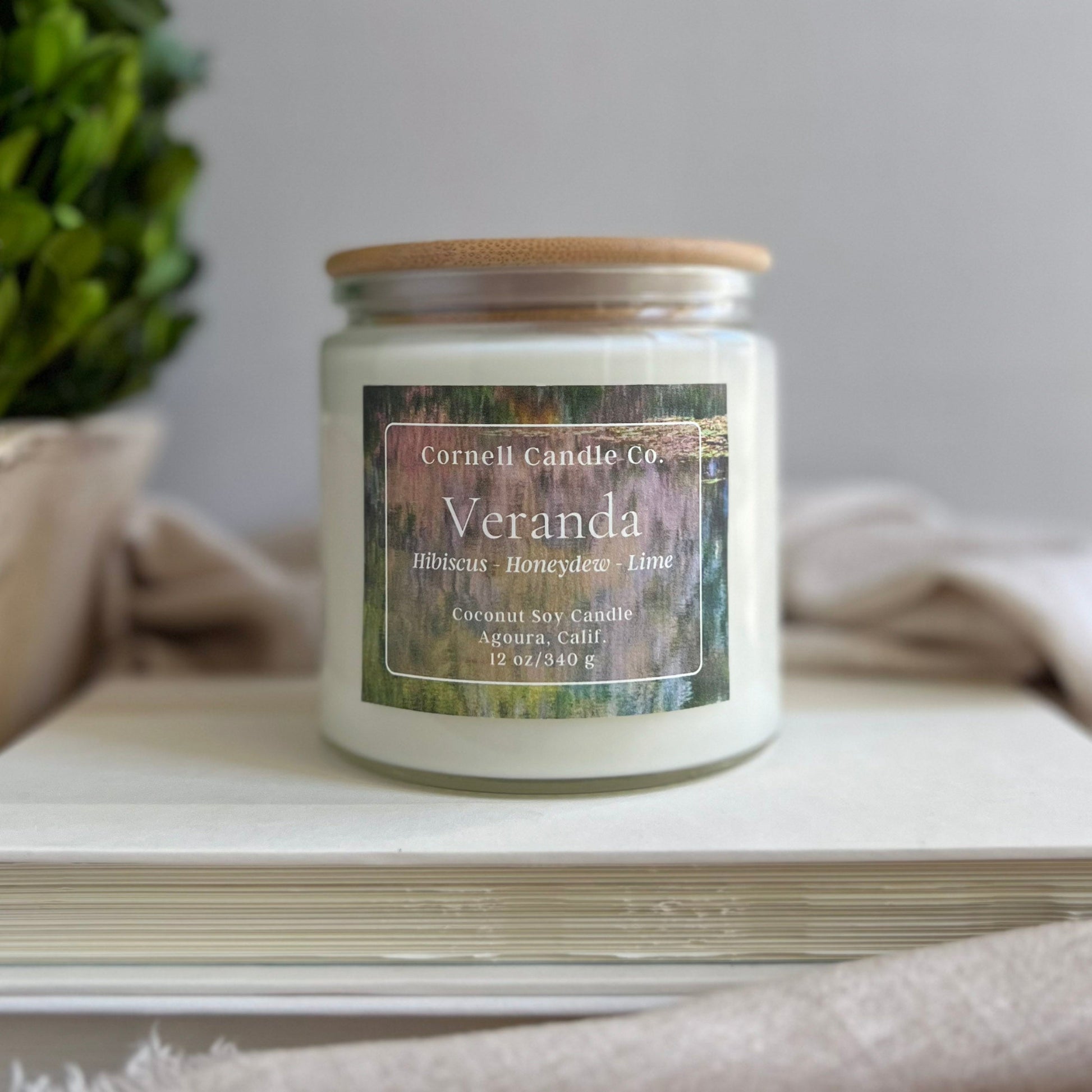 Veranda Candle ~ Hibiscus + Honeydew + Lime