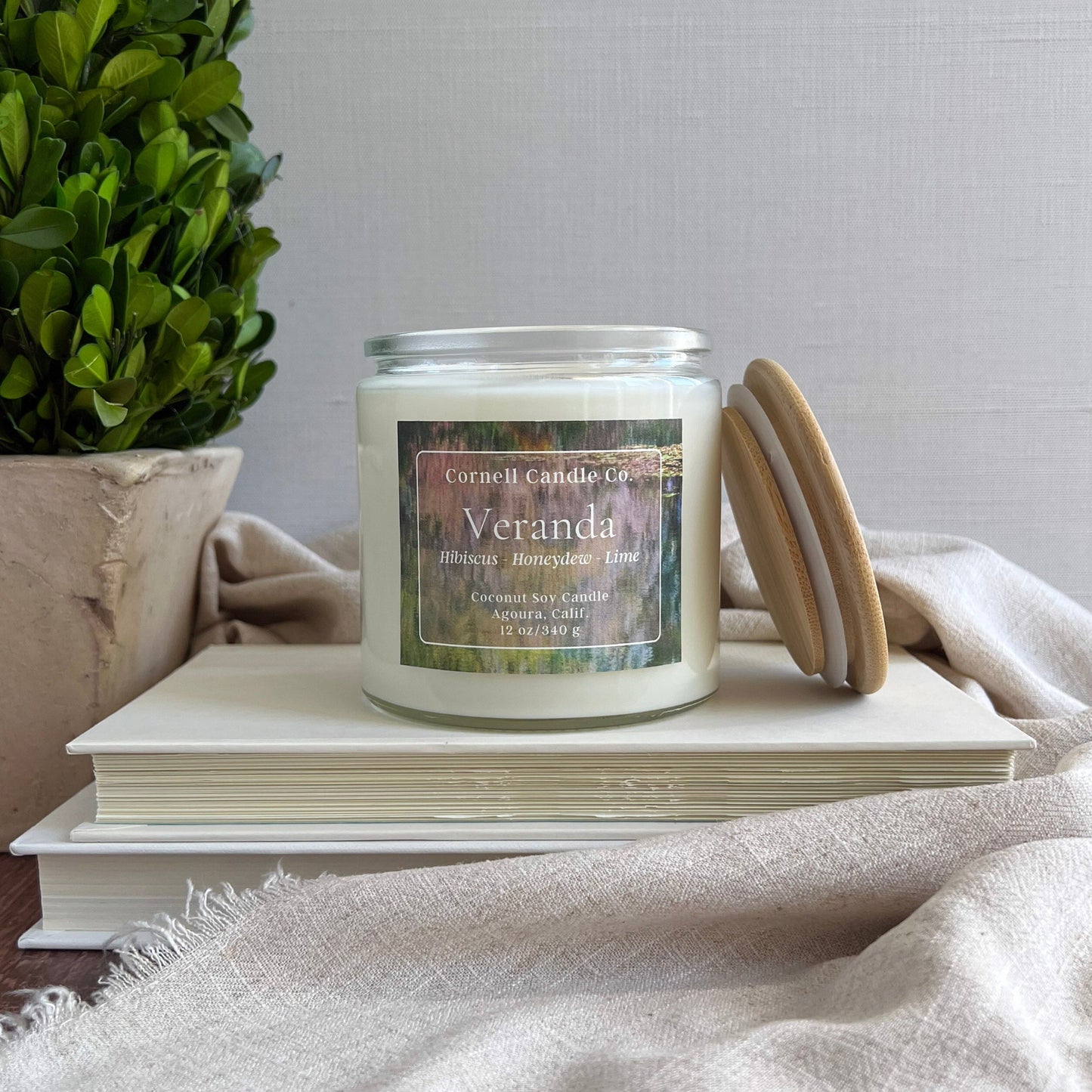 Veranda Candle ~ Hibiscus + Honeydew + Lime
