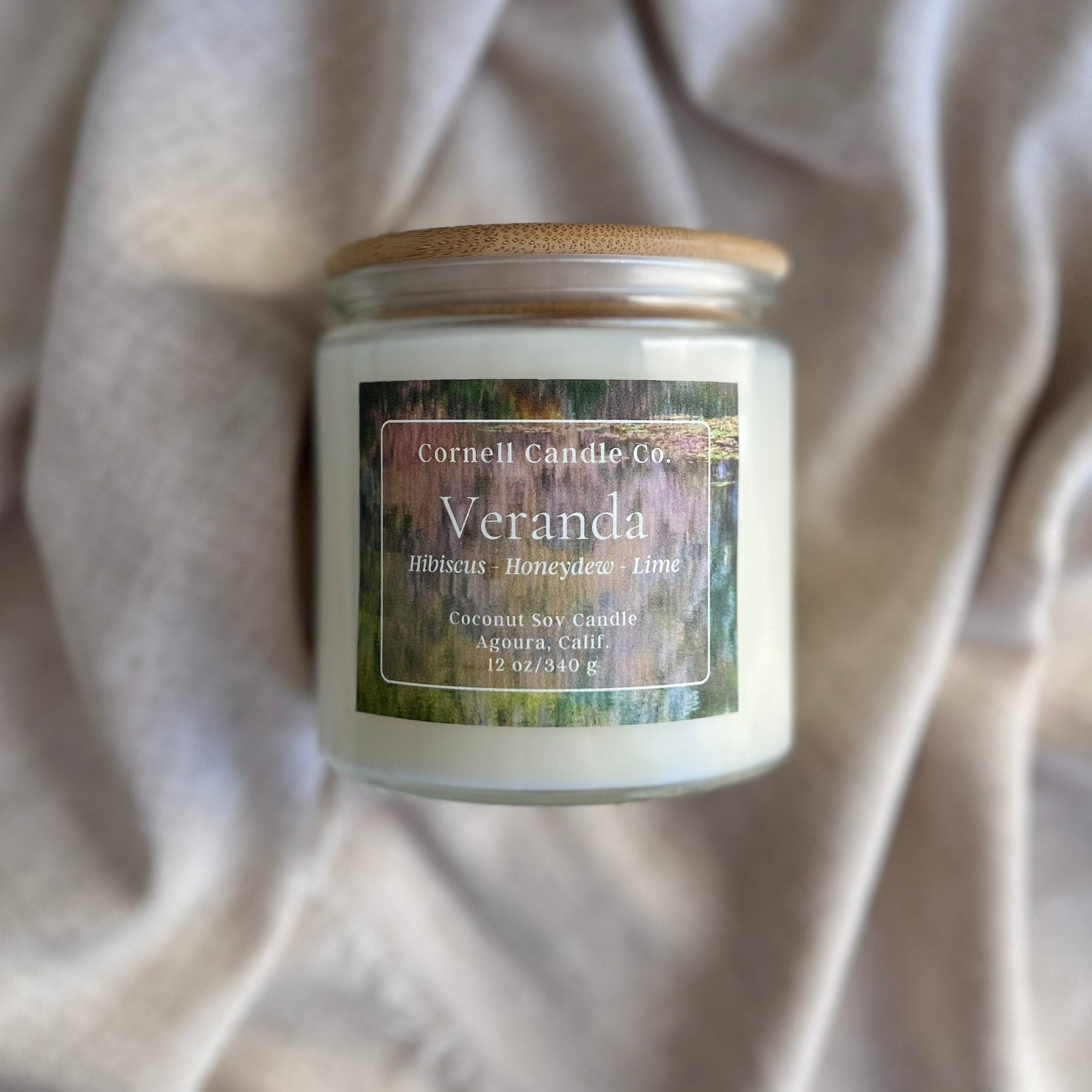 Veranda Candle ~ Hibiscus + Honeydew + Lime