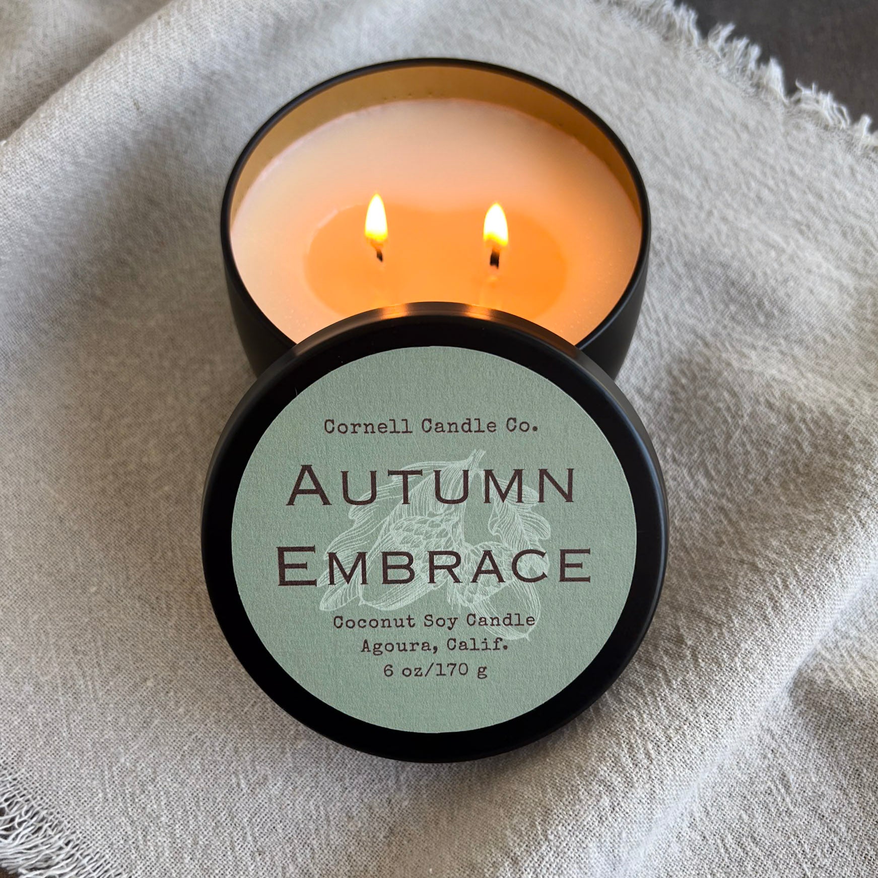 Autumn Embrace Candle ~ Vanilla + Maple + Cinnamon