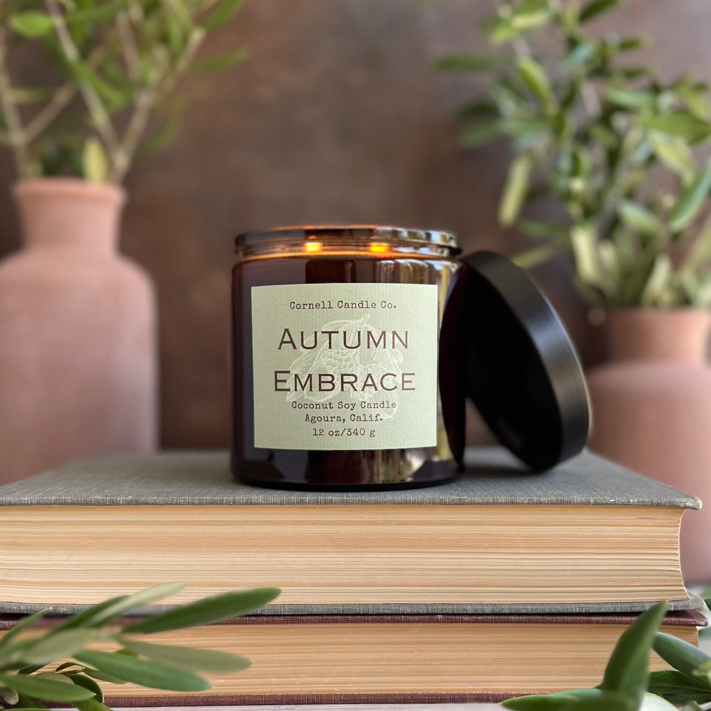 Autumn Embrace Candle ~ Vanilla + Maple + Cinnamon